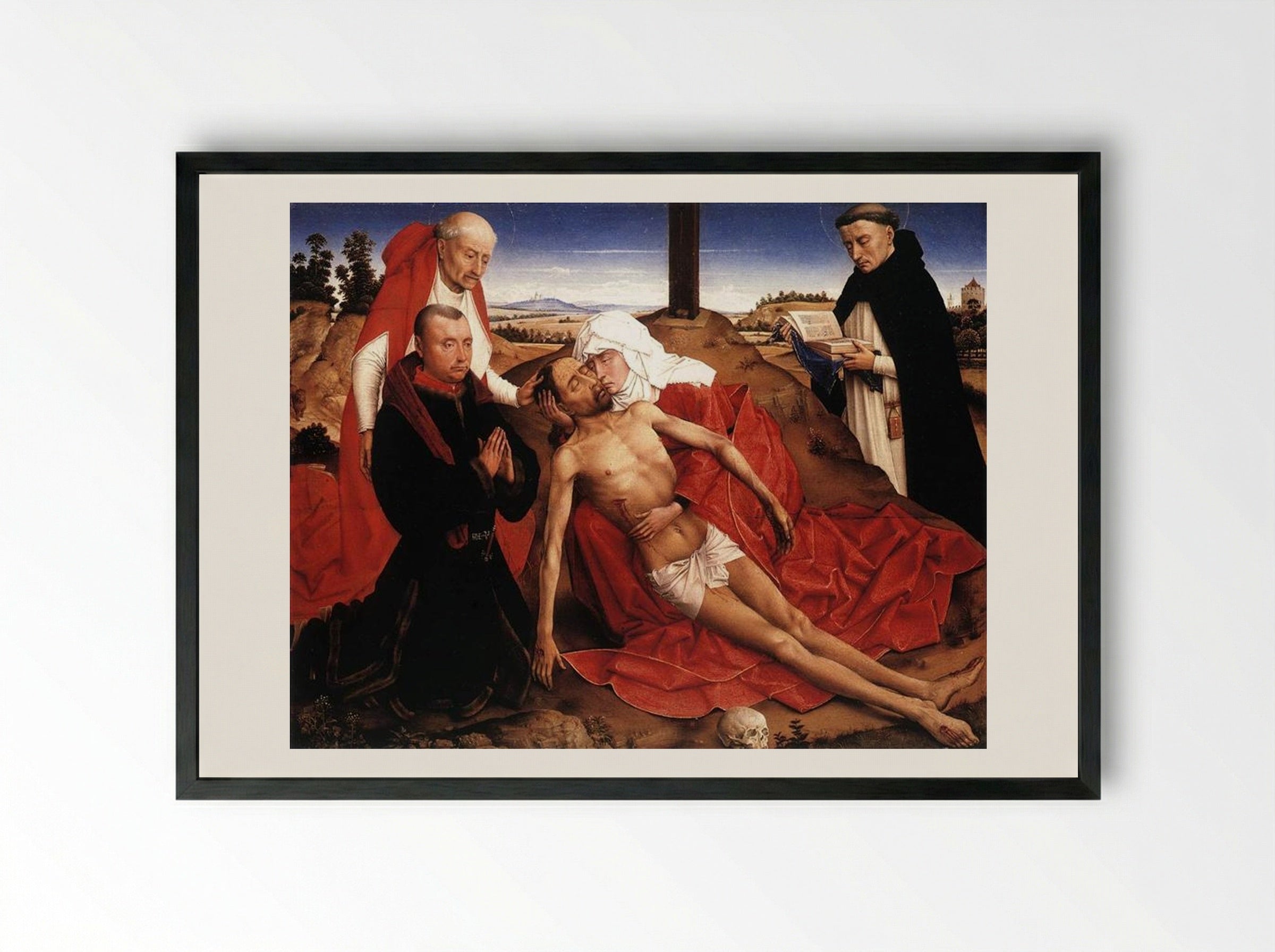 Lamentation - Rogier van der Weyden - Framed Print Black