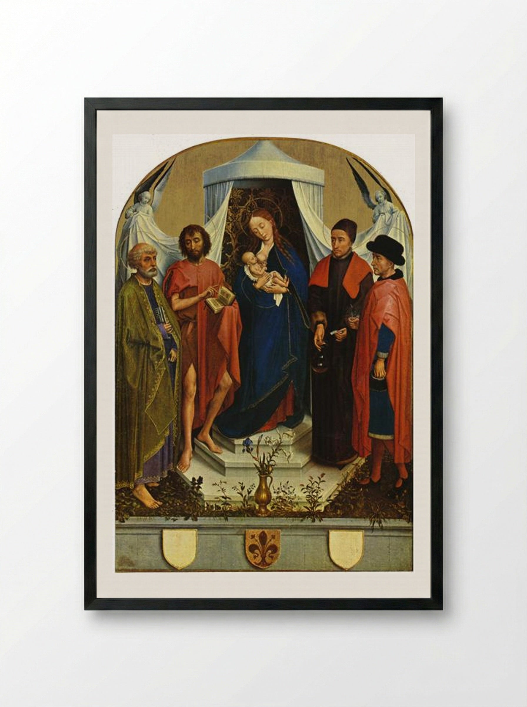 Medici Madonna - Rogier van der Weyden - Framed Print Black