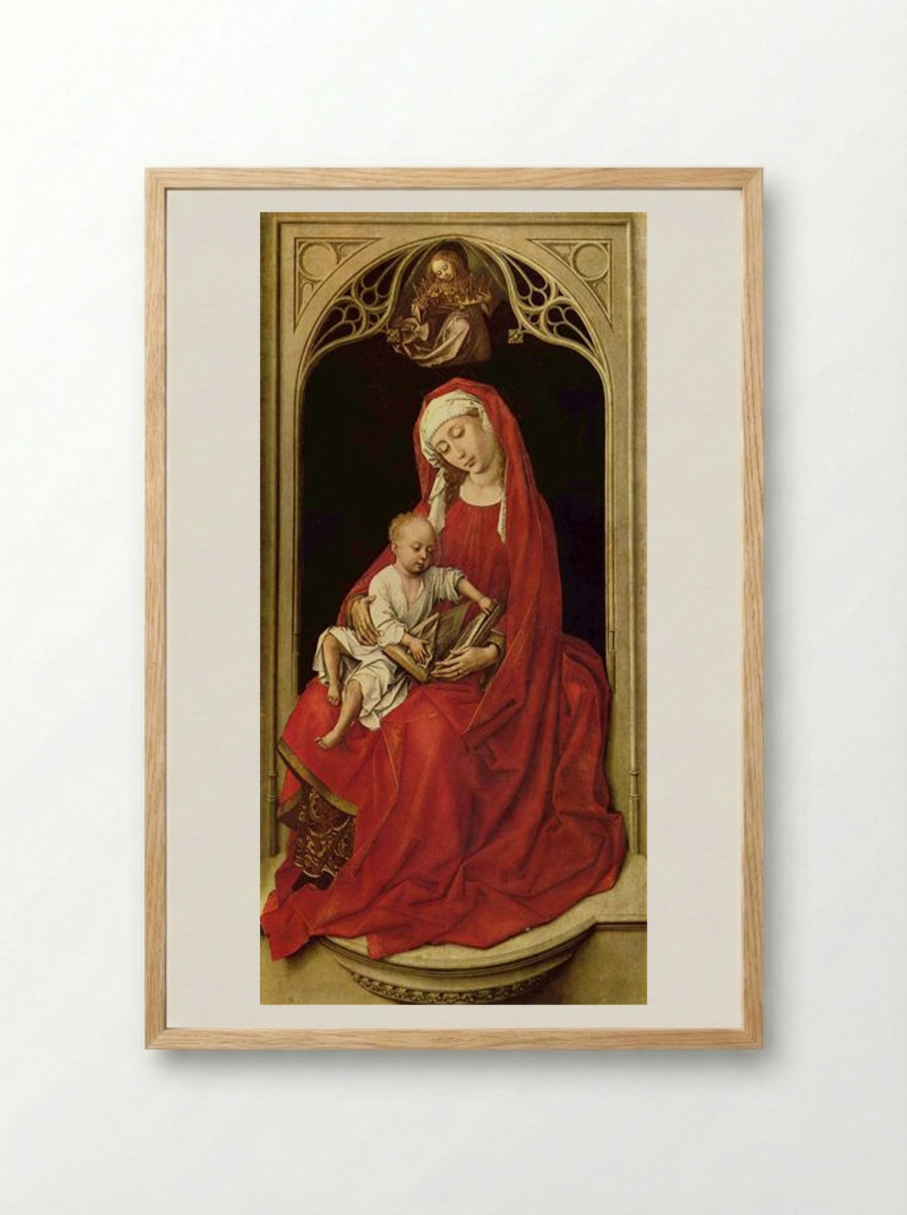 Madonna and Child - Rogier van der Weyden - Framed Print Wood