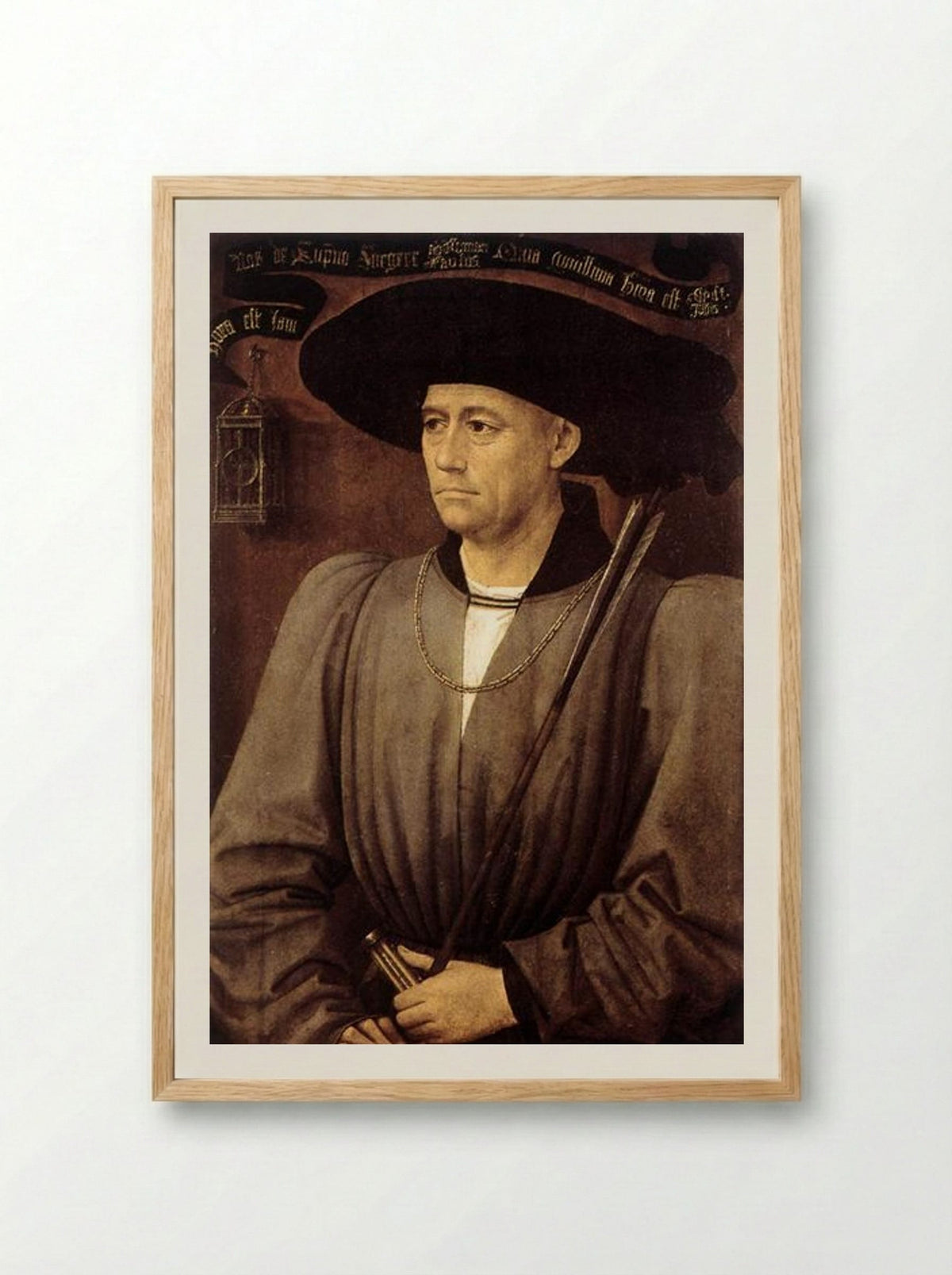 Portrait of a Man - Rogier van der Weyden - Framed Print Wood
