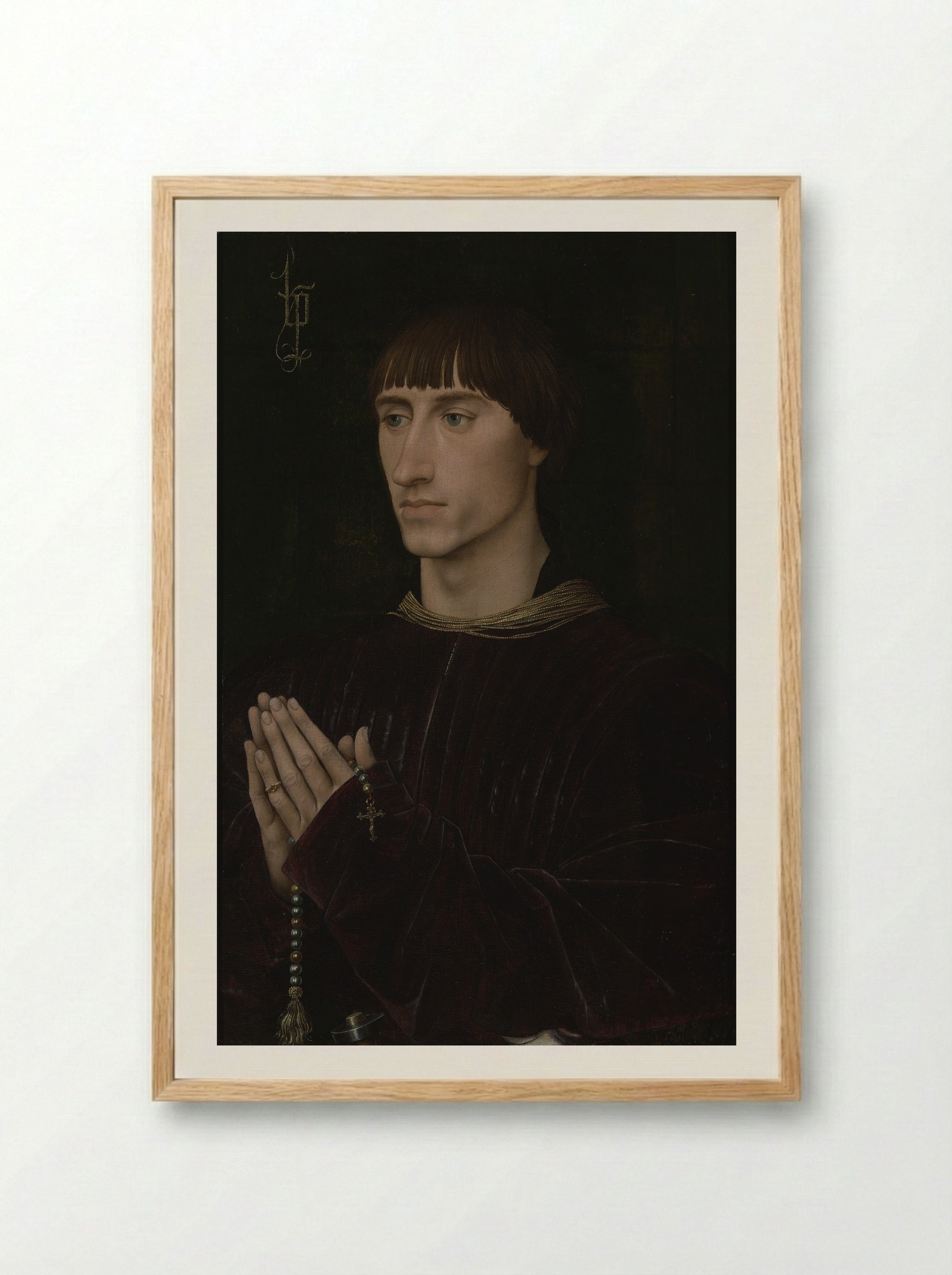Portrait of Philippe de Croy - Rogier van der Weyden - Framed Print Wood