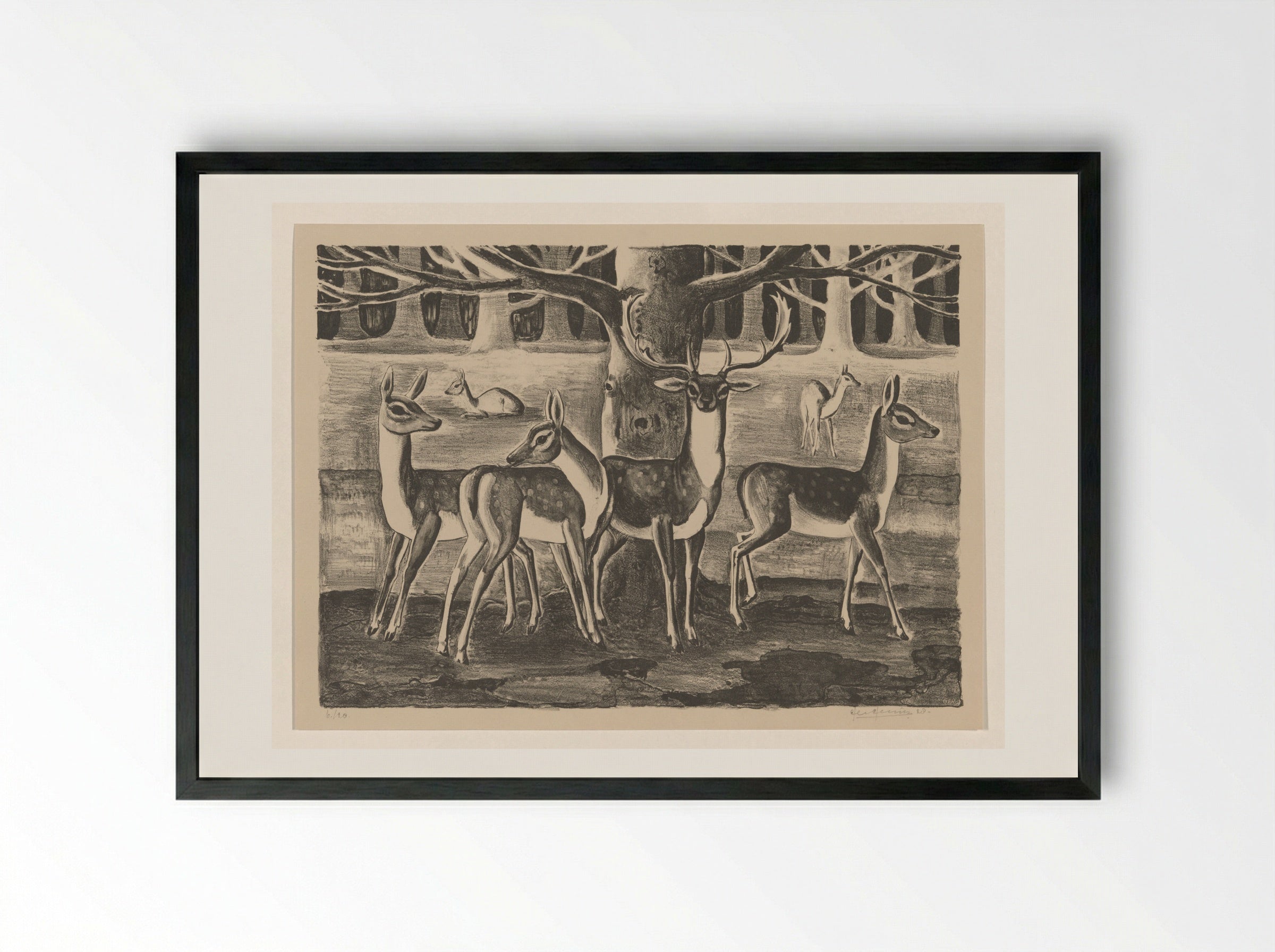 Herten - Ger Gerrits - Framed Print Black