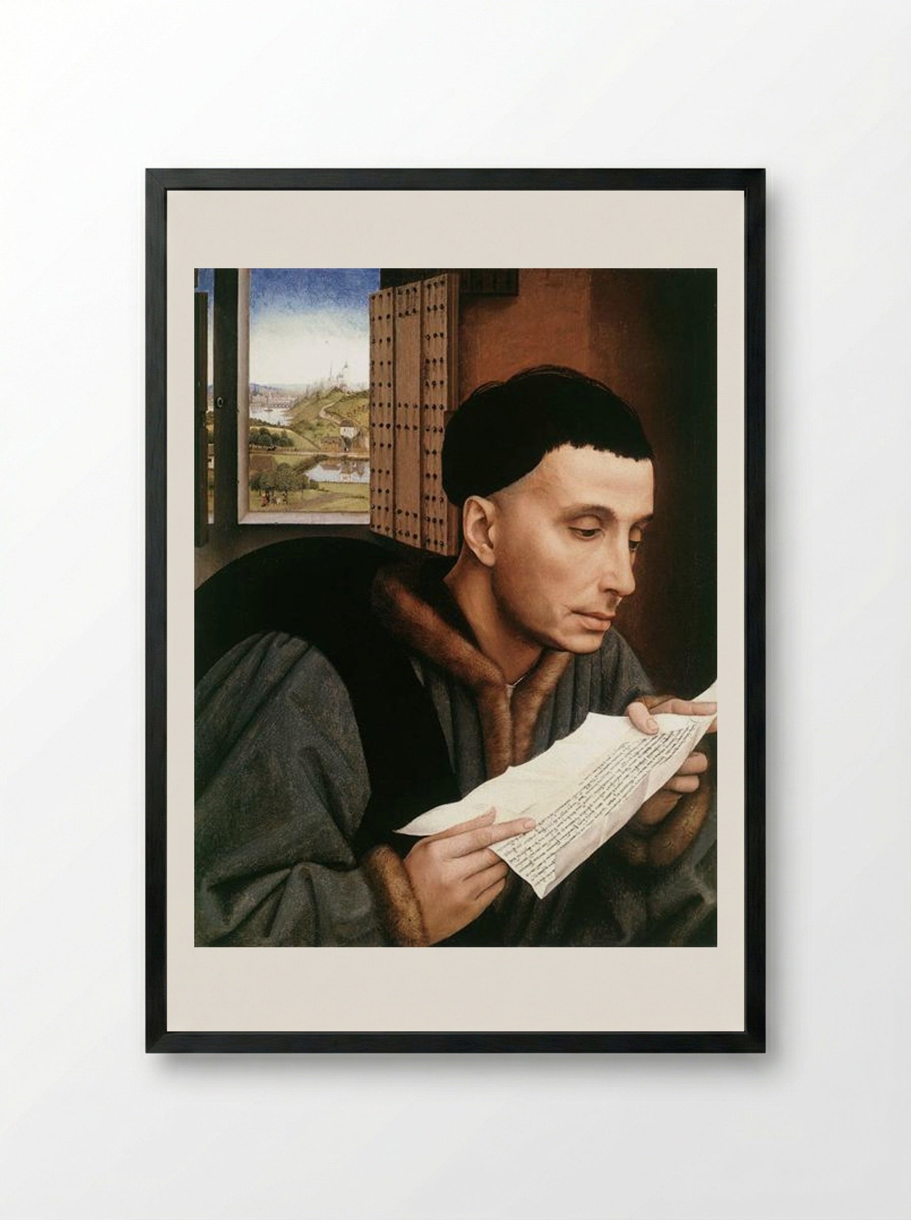 Saint Ivo - Rogier van der Weyden - Framed Print Black