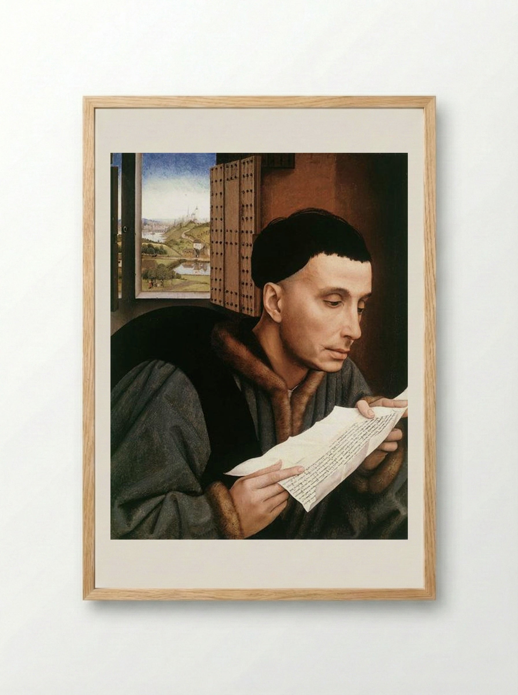 Saint Ivo - Rogier van der Weyden - Framed Print Wood