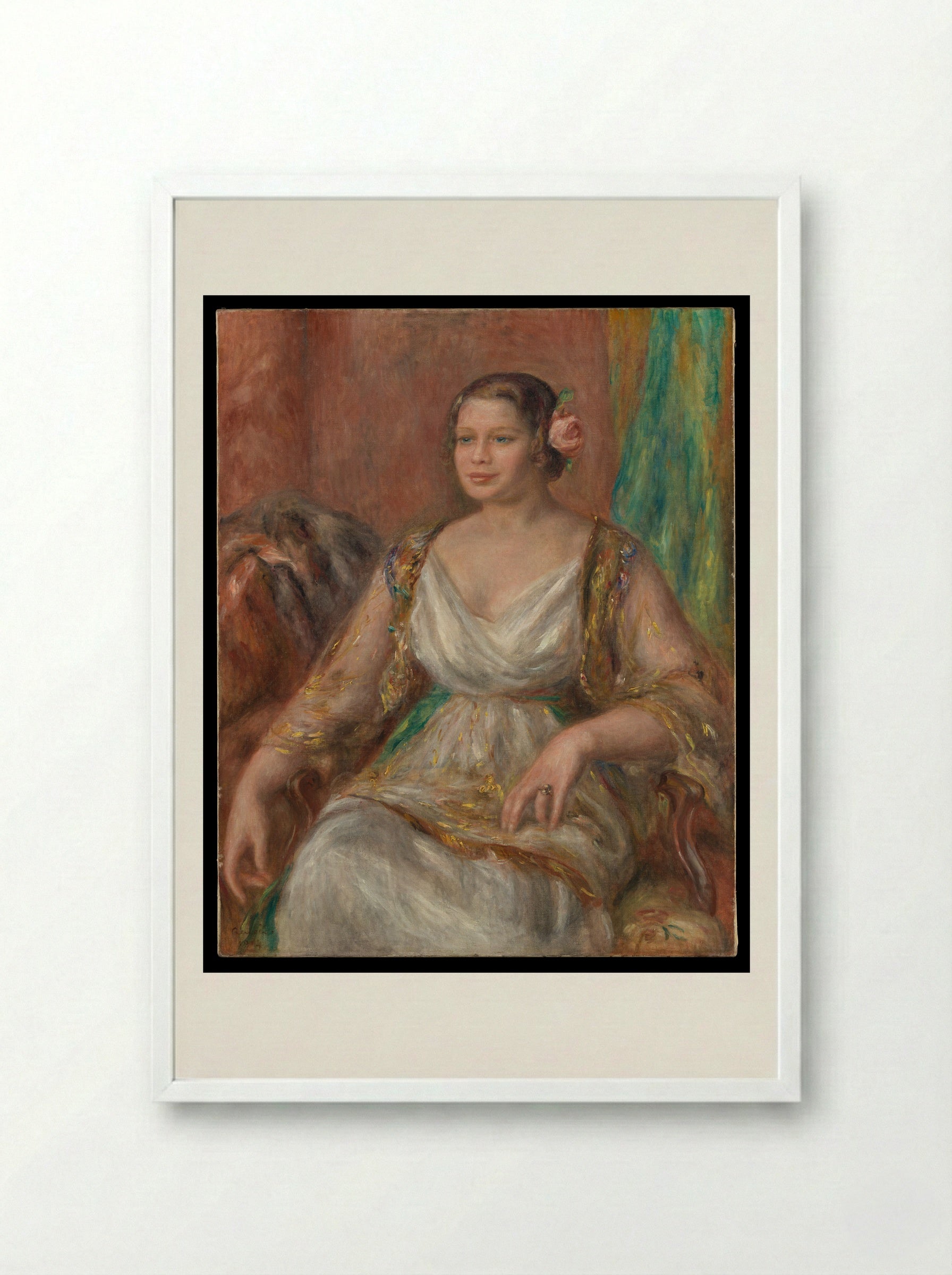 Tilla Durieux - Auguste Renoir - Framed Print White
