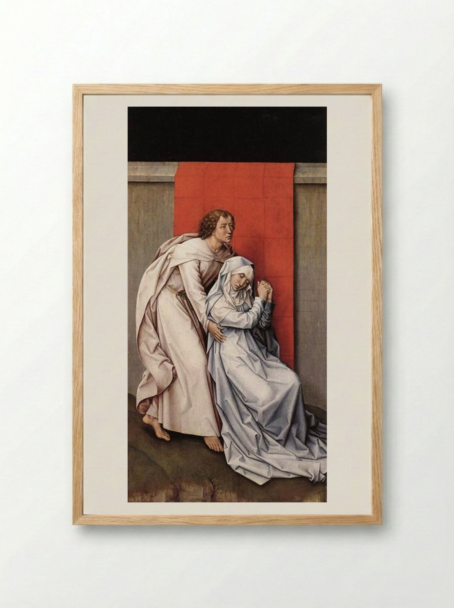 Crucifixion Diptych - Rogier van der Weyden - Framed Print Wood