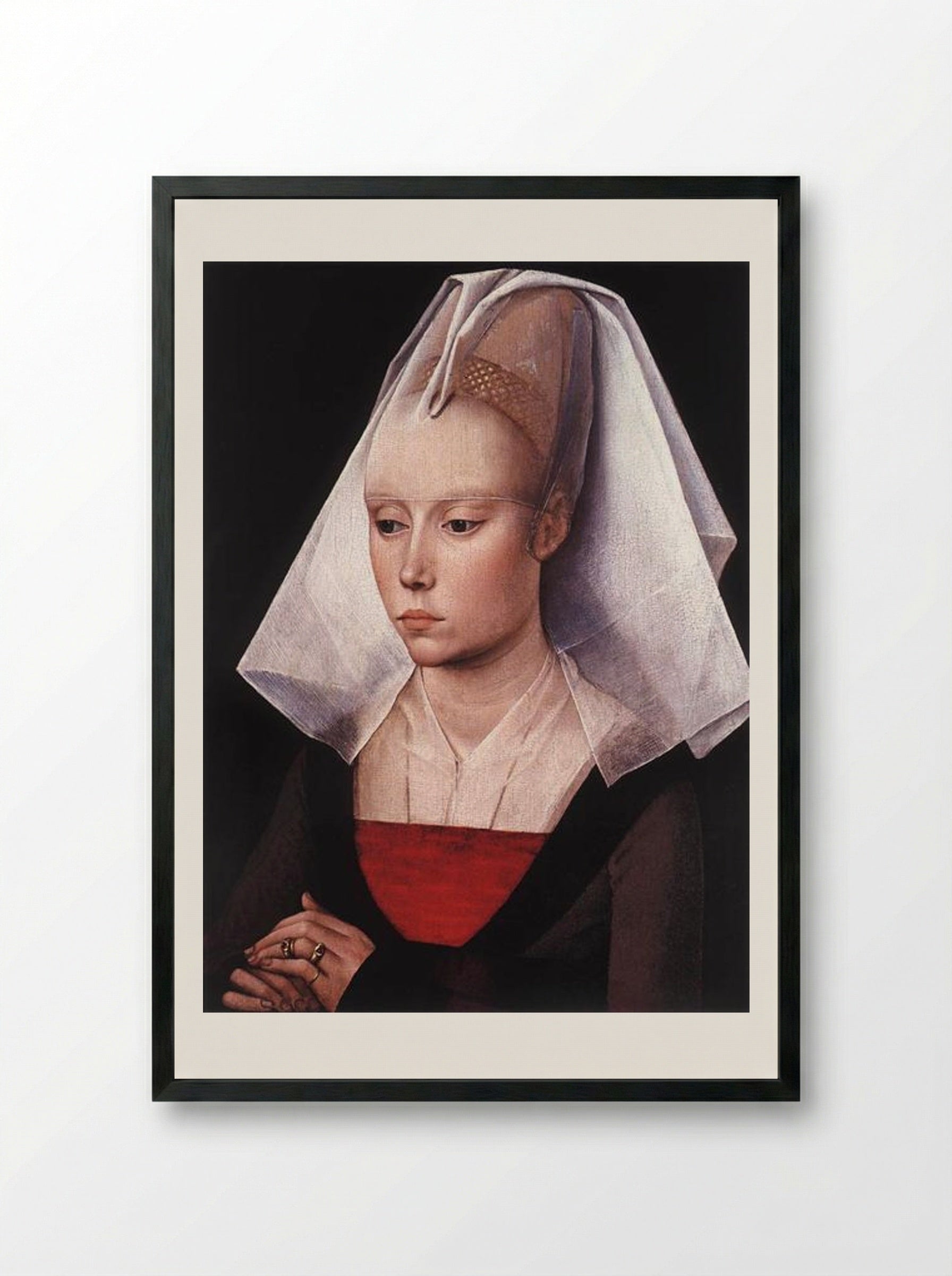 Portrait of a Woman - Rogier van der Weyden - Framed Print Black