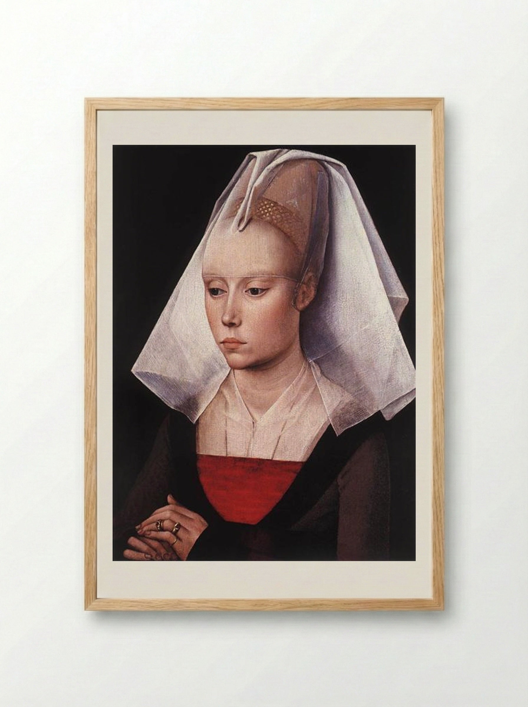 Portrait of a Woman - Rogier van der Weyden - Framed Print Wood