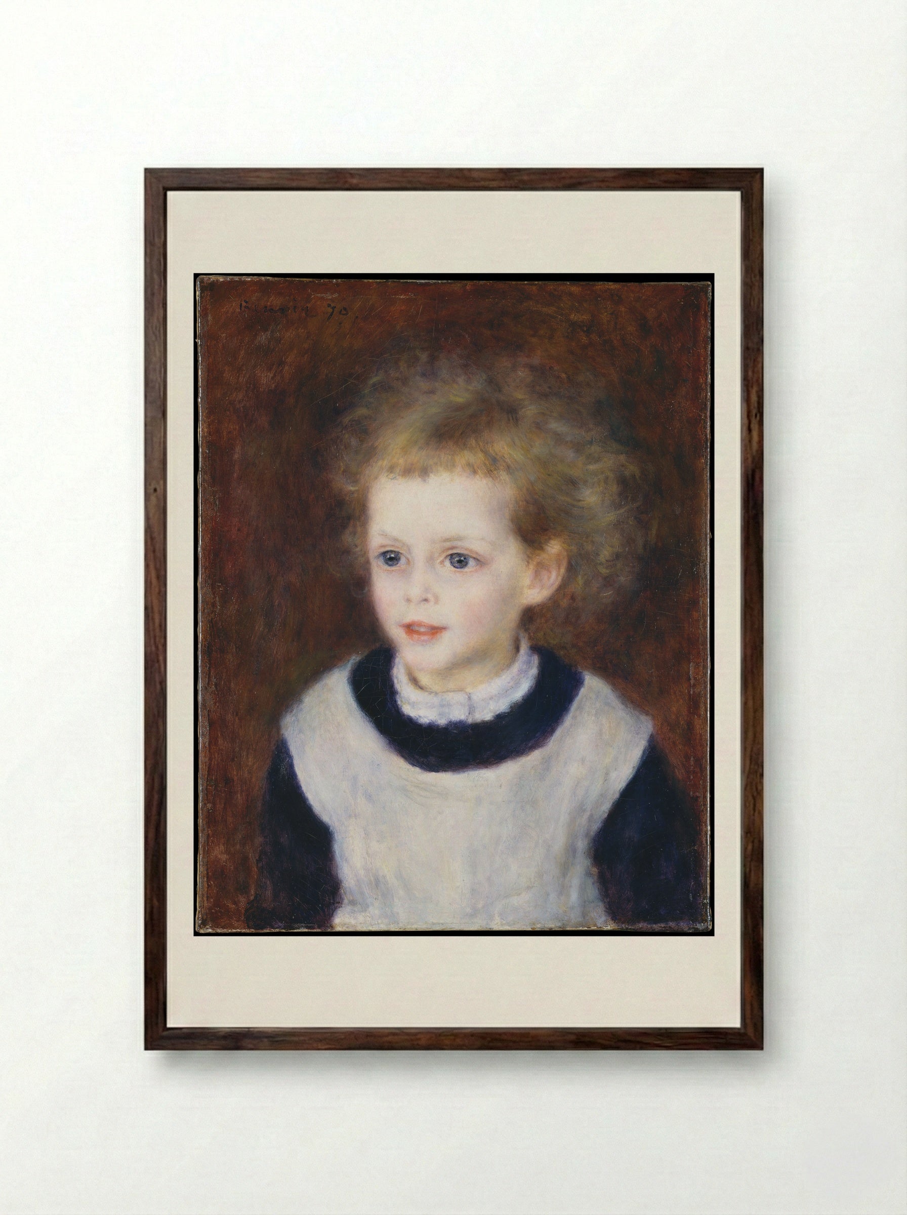 Marguerite-Thérèse (Margot) Berard - Auguste Renoir - Framed Print Dark Wood