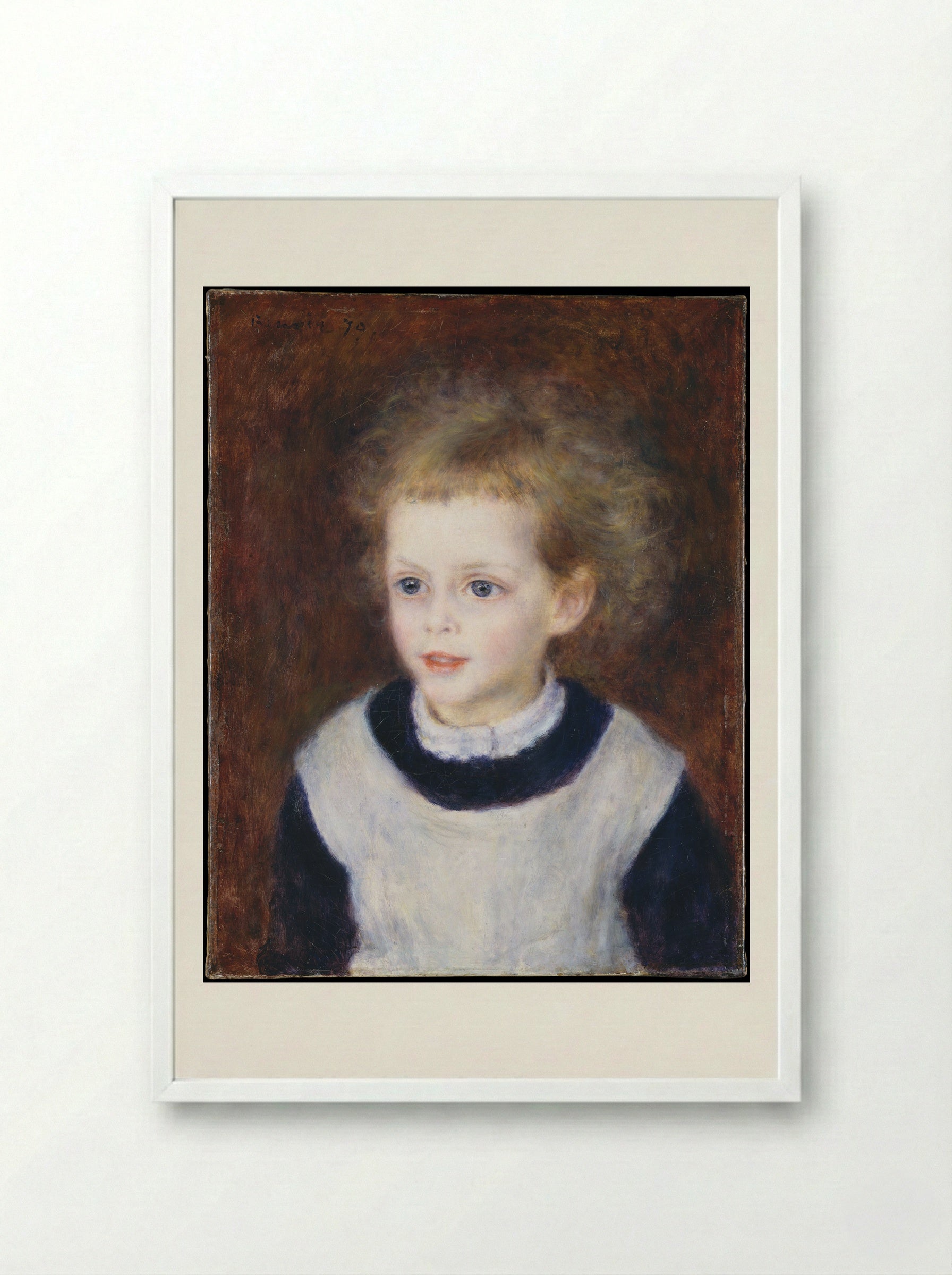 Marguerite-Thérèse (Margot) Berard - Auguste Renoir - Framed Print White