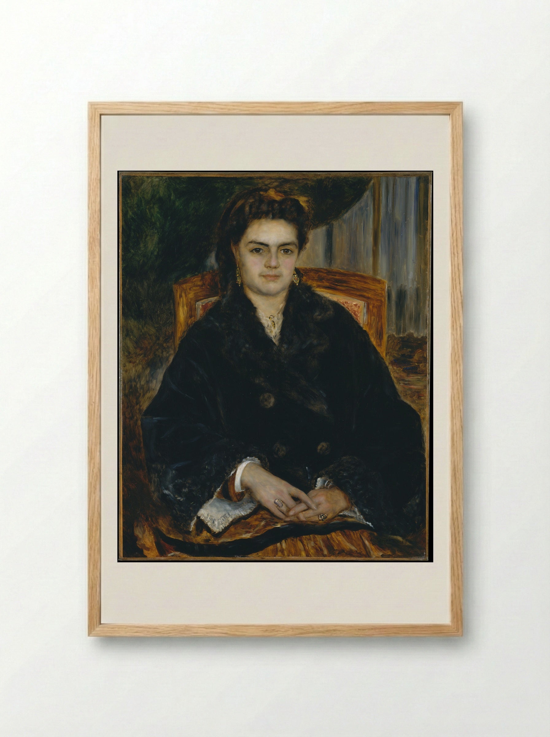 Madame Édouard Bernier - Auguste Renoir - Framed Print Wood