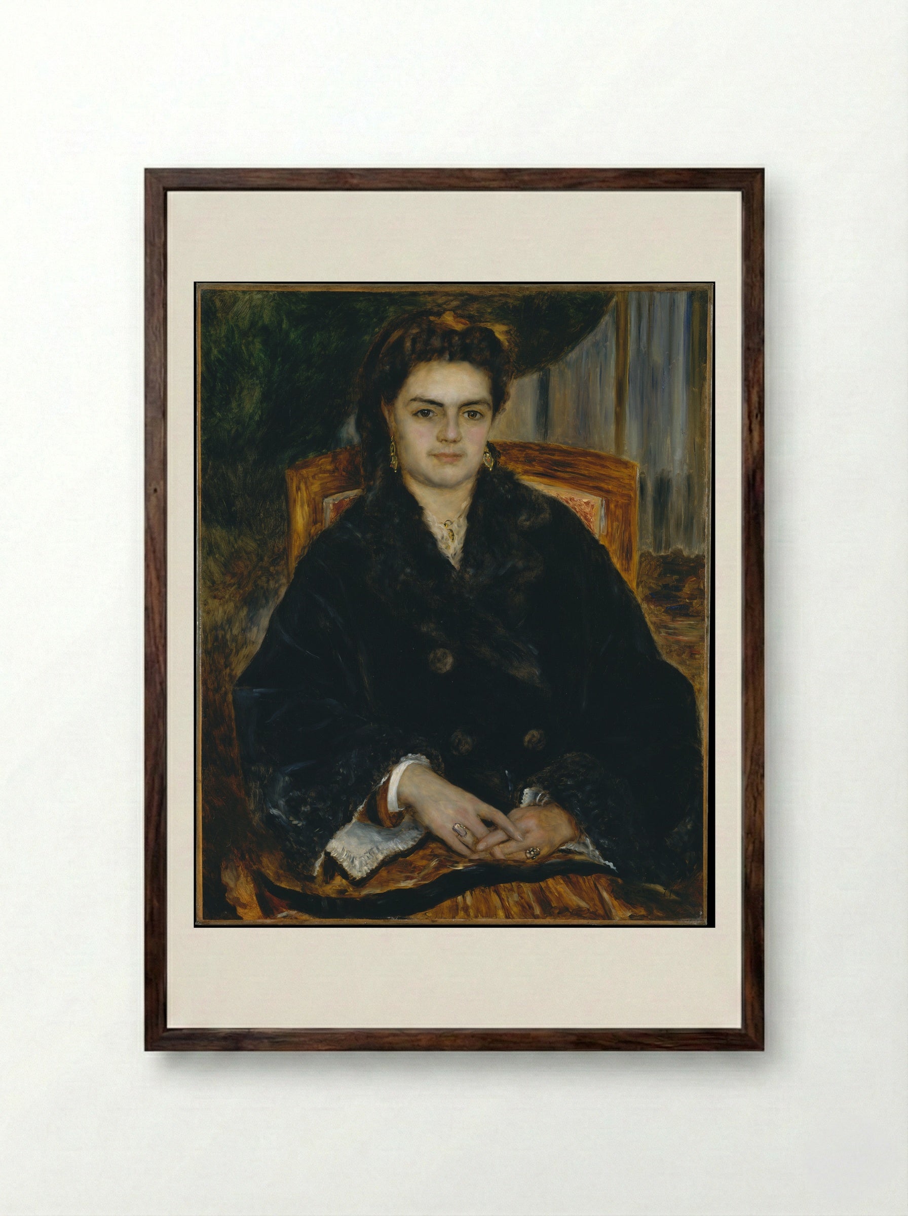 Madame Édouard Bernier - Auguste Renoir - Framed Print Dark Wood