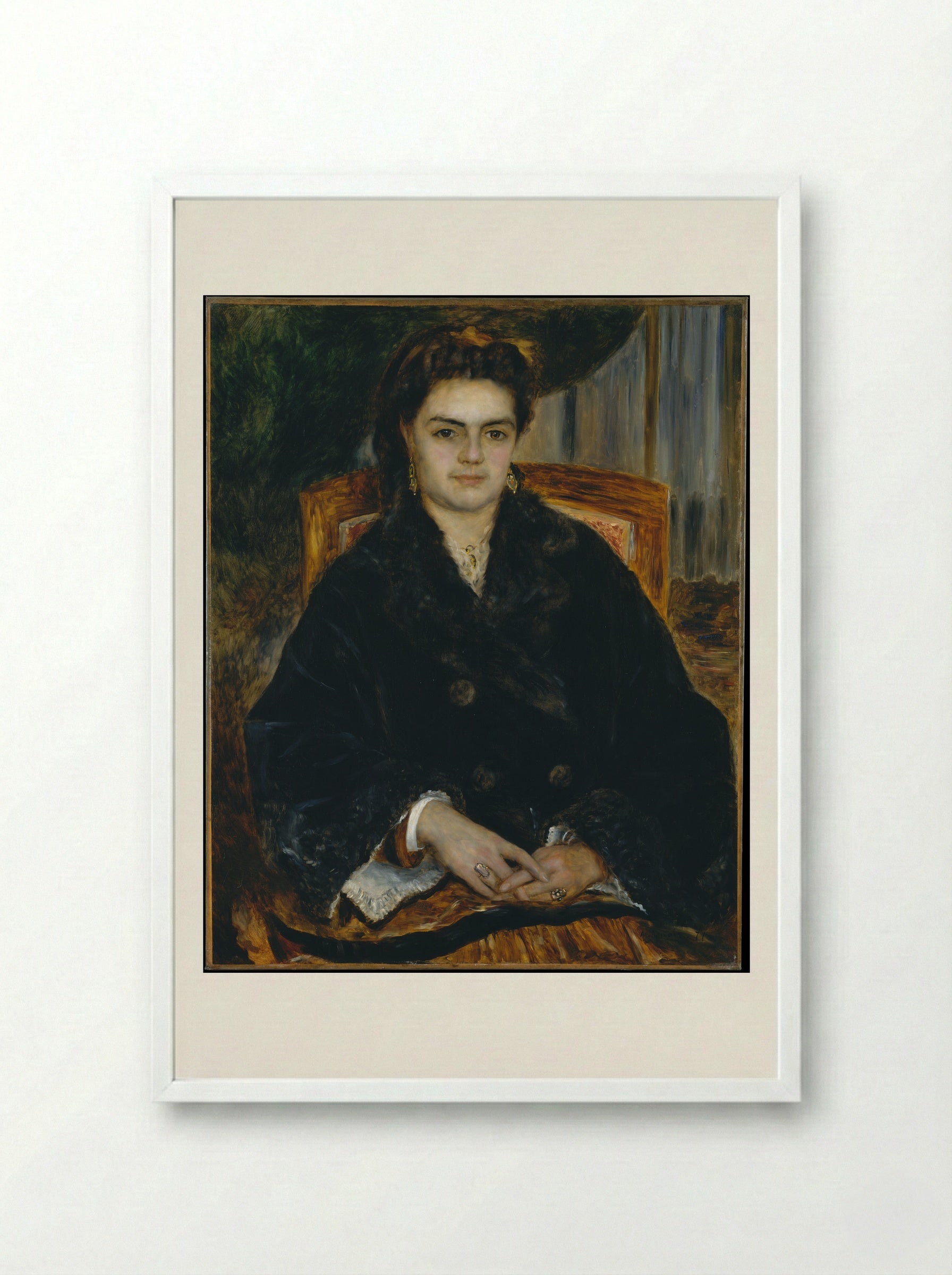 Madame Édouard Bernier - Auguste Renoir - Framed Print White