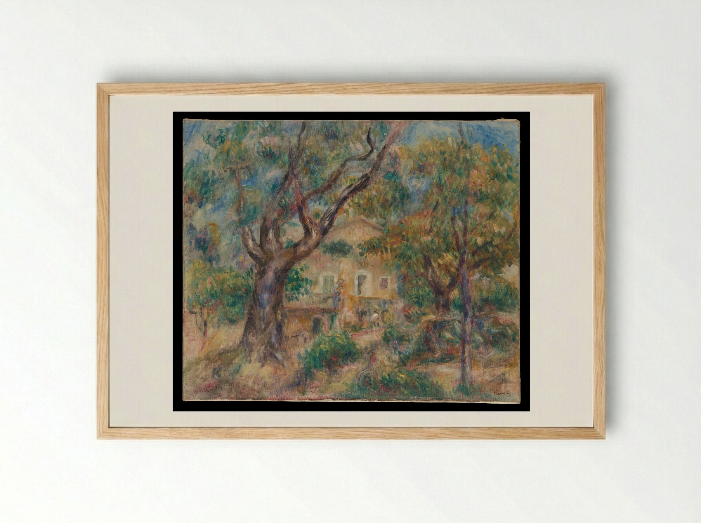 The Farm at Les Collettes, Cagnes - Auguste Renoir - Framed Print Wood