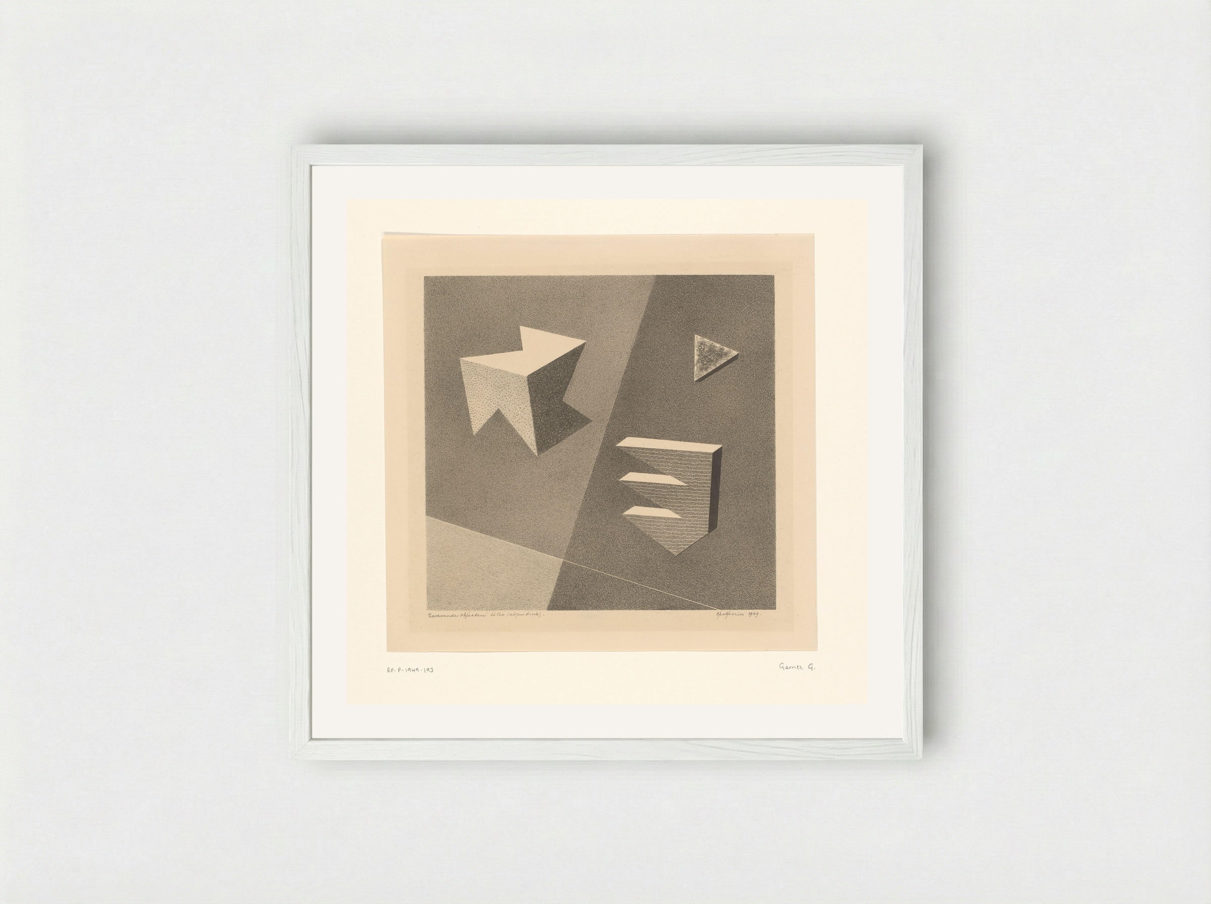 Zwevende objecten - Ger Gerrits - Framed Print White