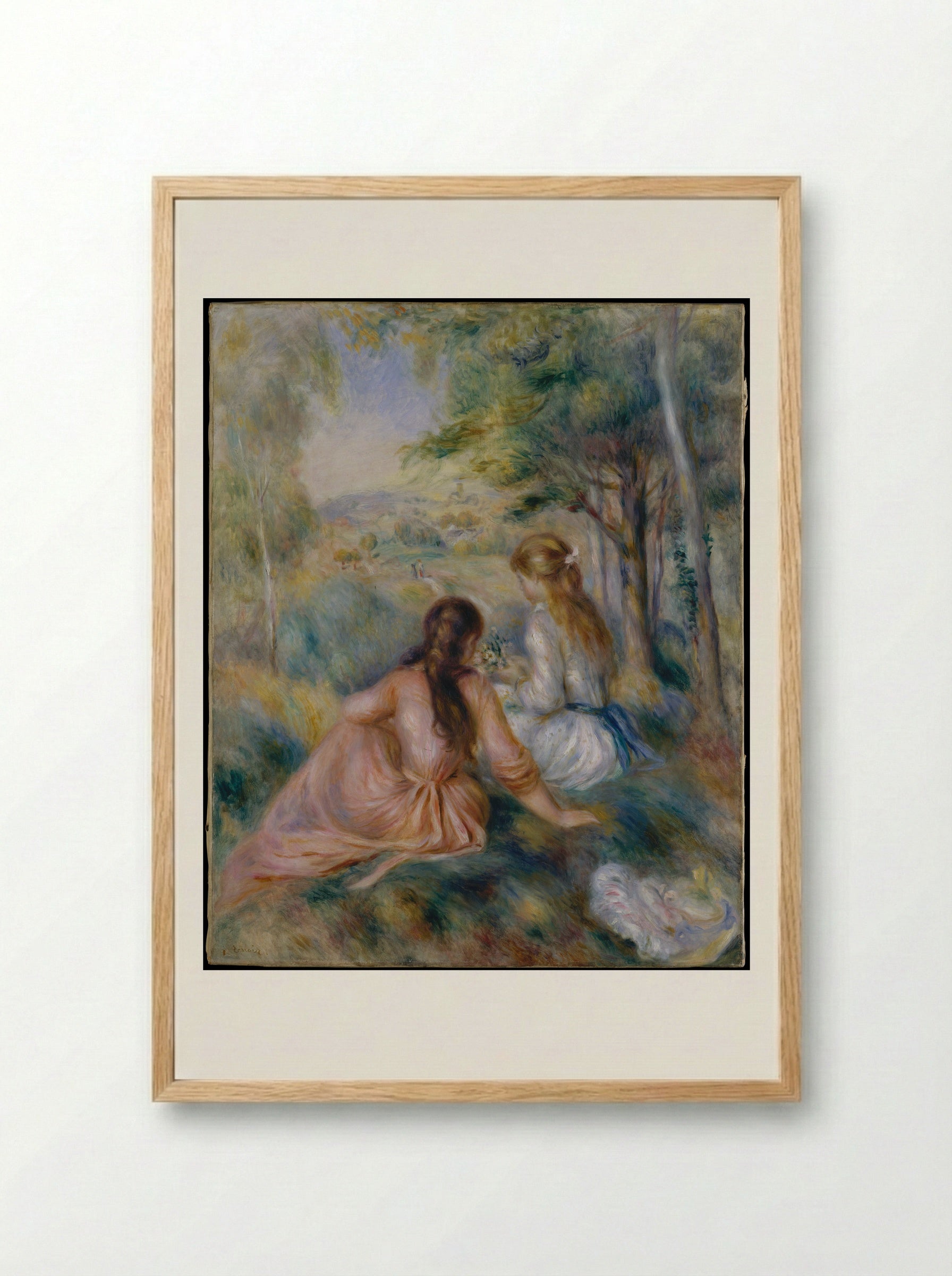 In the Meadow - Auguste Renoir - Framed Print Wood