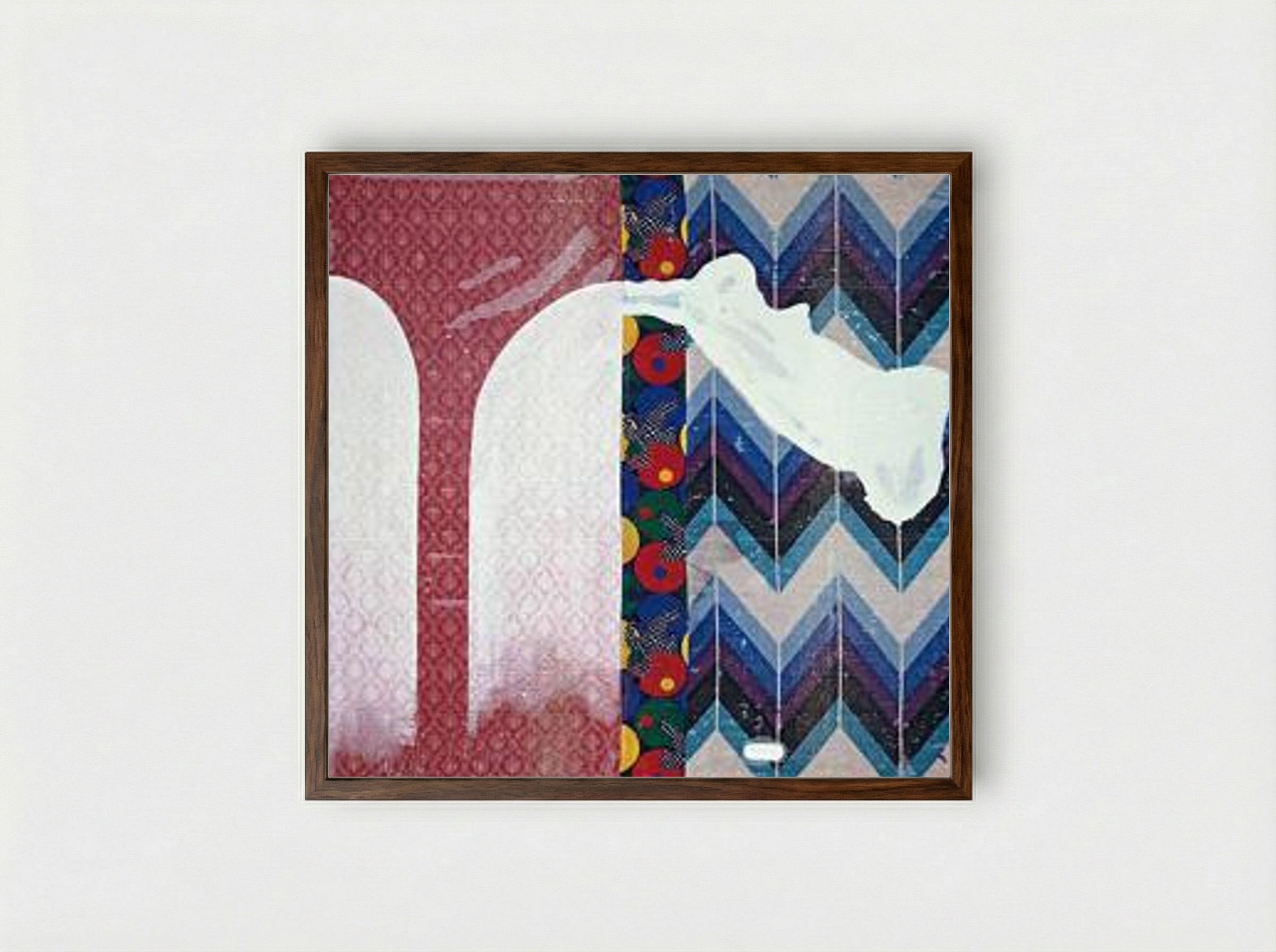 Untitled (Lens Painting) - Sigmar Polke - Framed Print Dark Wood