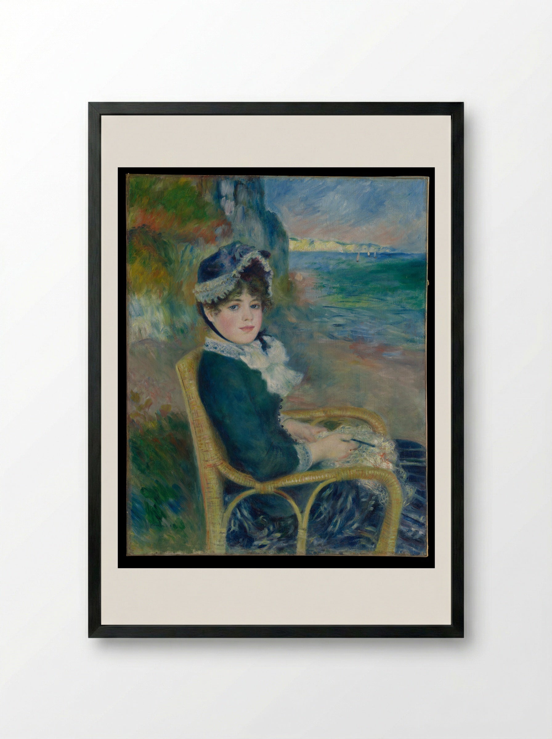 By the Seashore - Auguste Renoir - Framed Print Black