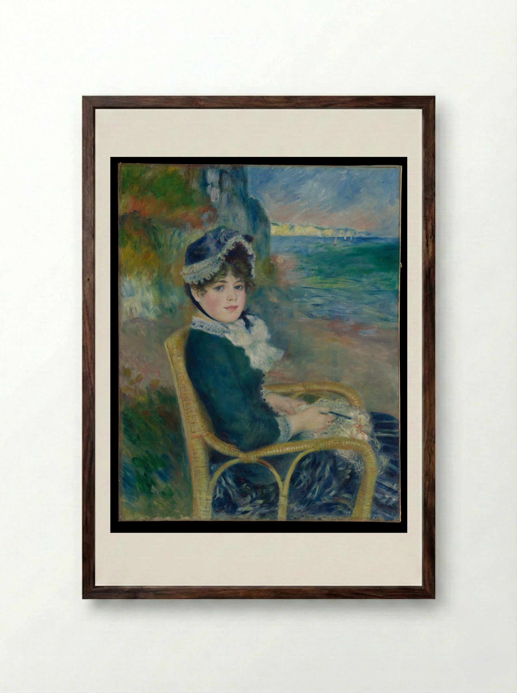 By the Seashore - Auguste Renoir - Framed Print Dark Wood