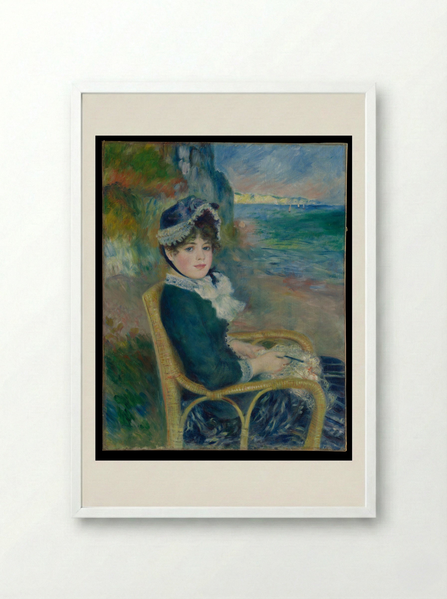 By the Seashore - Auguste Renoir - Framed Print White
