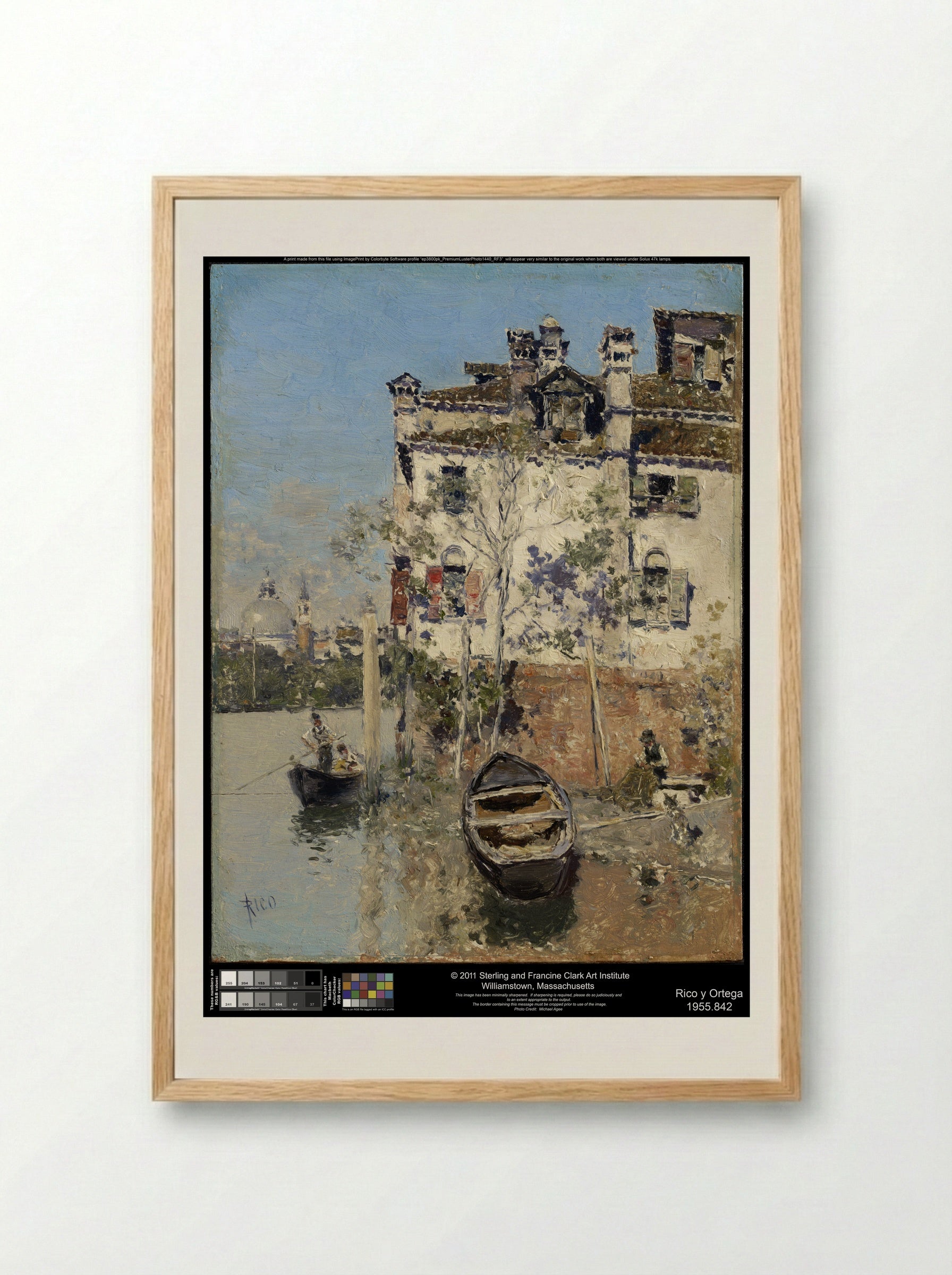 A Canal in Venice - Martín Rico y Ortega - Framed Print Wood
