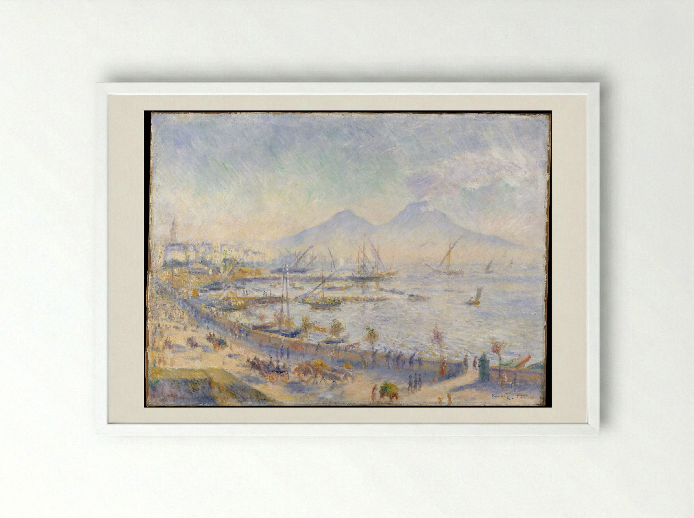 The Bay of Naples - Auguste Renoir - Framed Print White