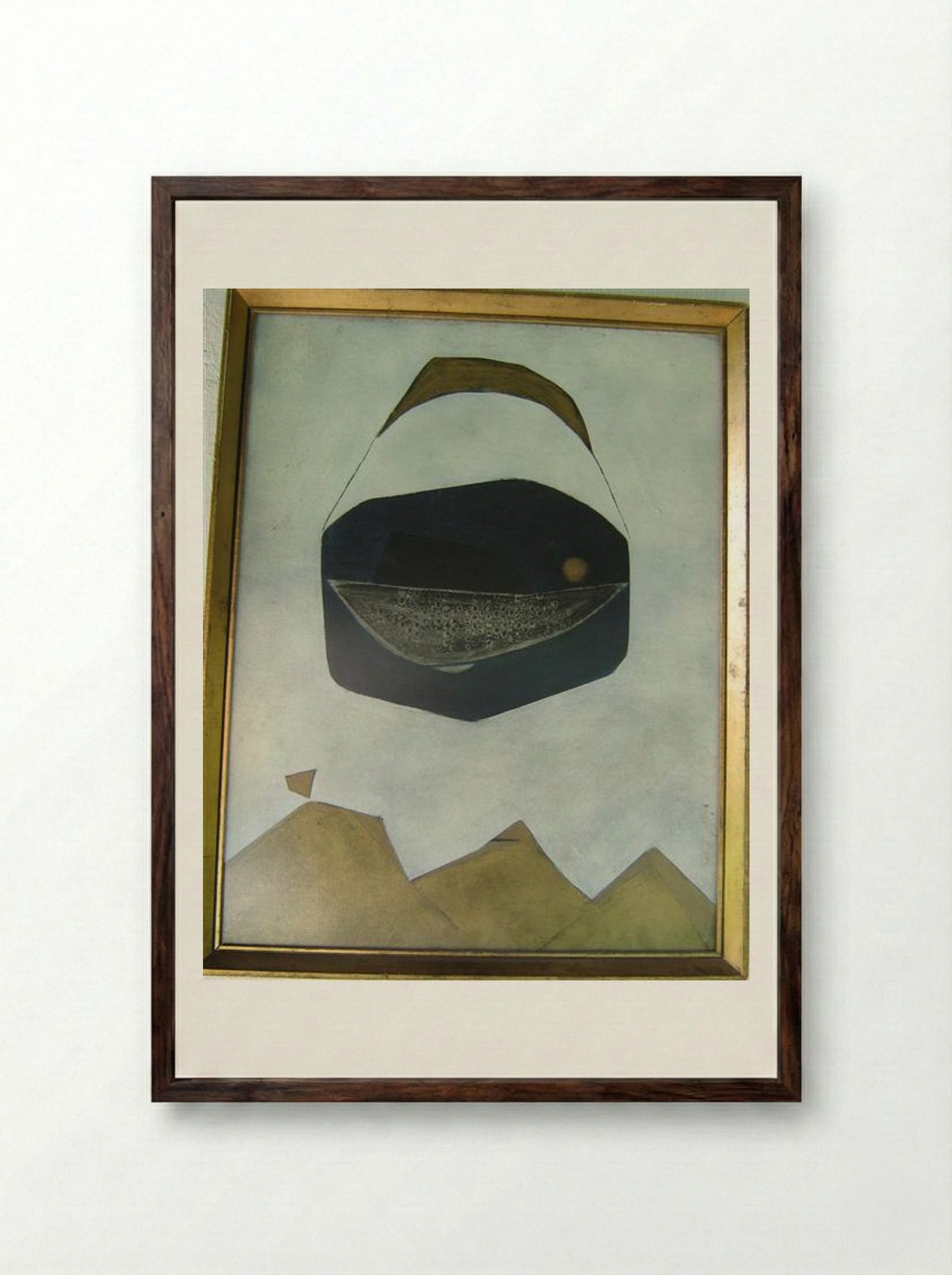 Jonas and the Whale - Endre Bálint - Framed Print Dark Wood