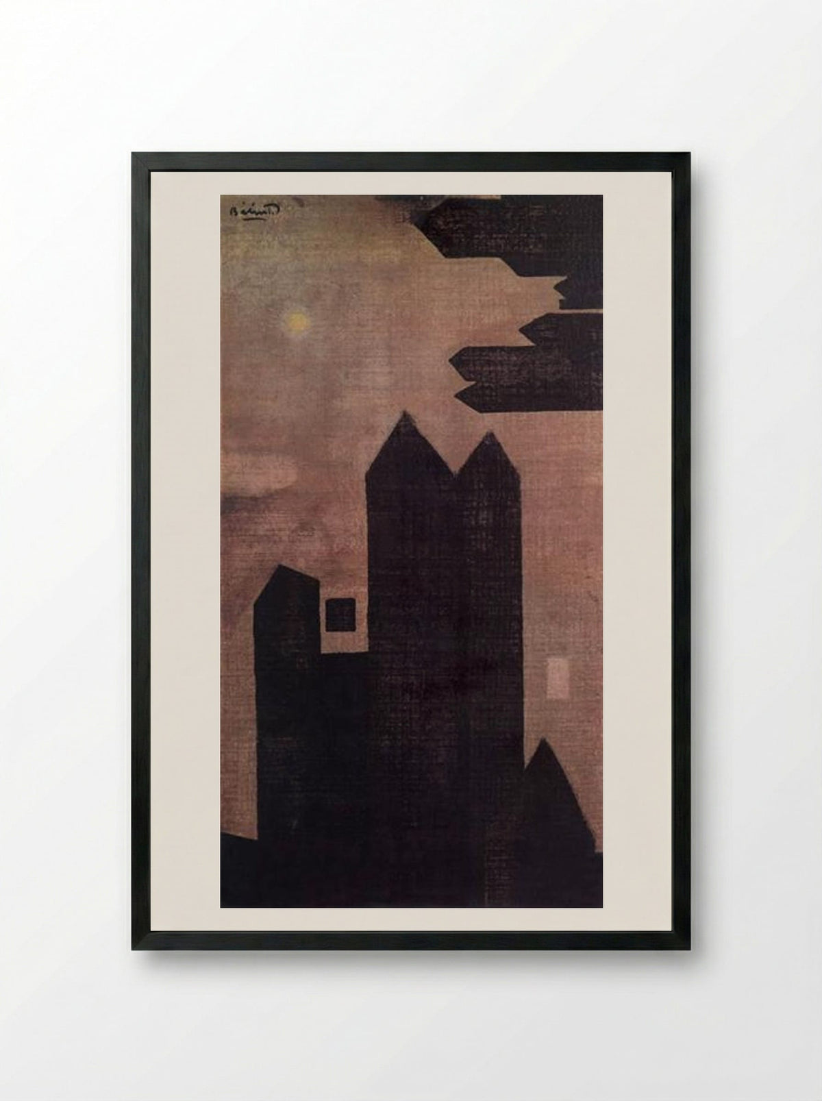 Houses at Hastings - Endre Bálint - Framed Print Black