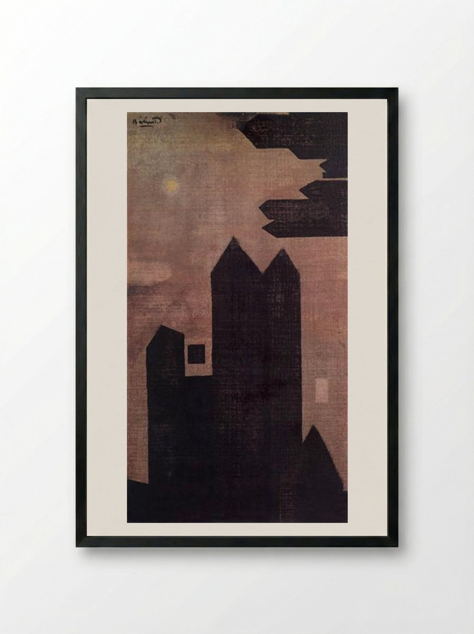 Houses at Hastings - Endre Bálint - Framed Print Black
