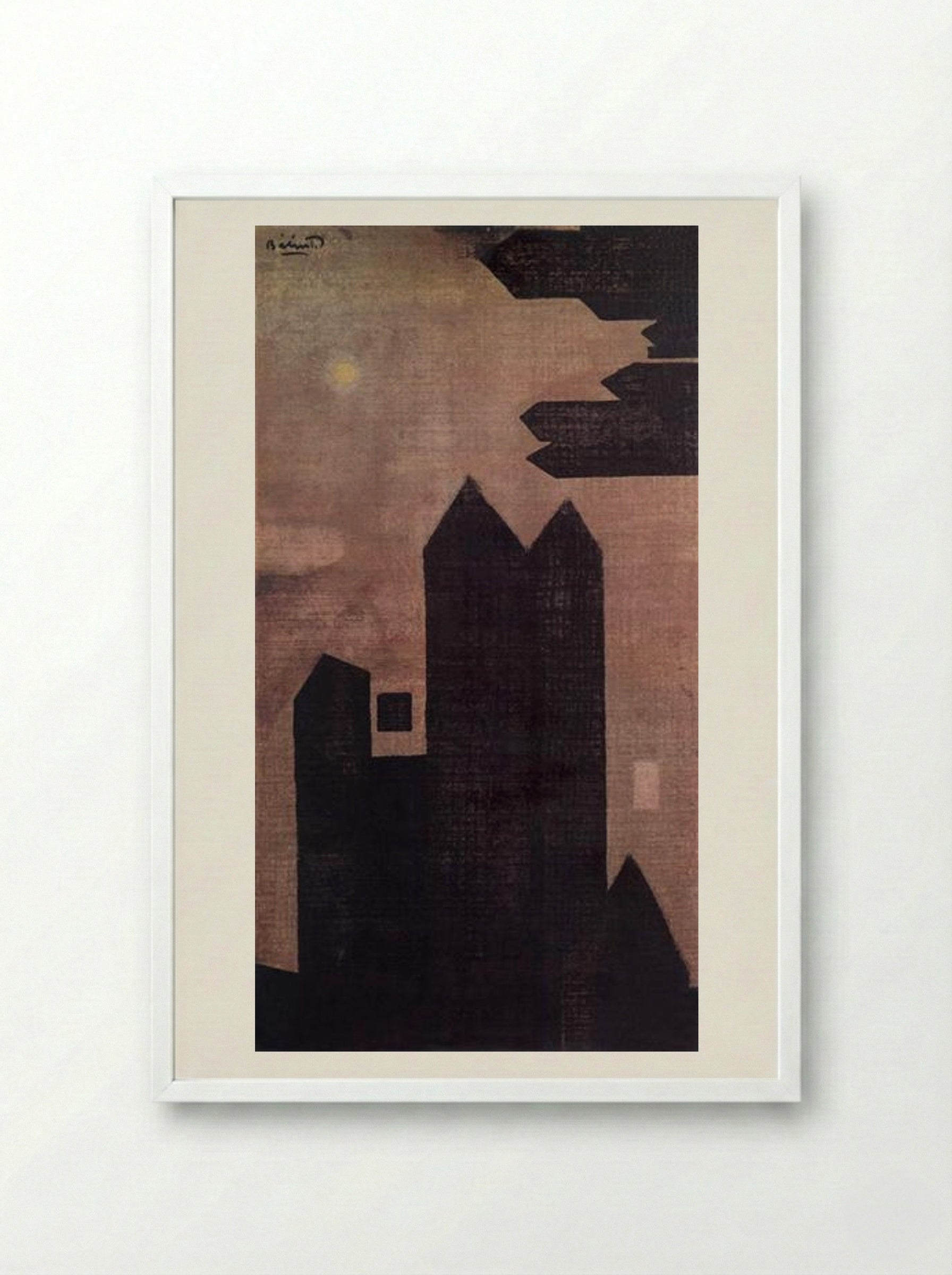 Houses at Hastings - Endre Bálint - Framed Print White