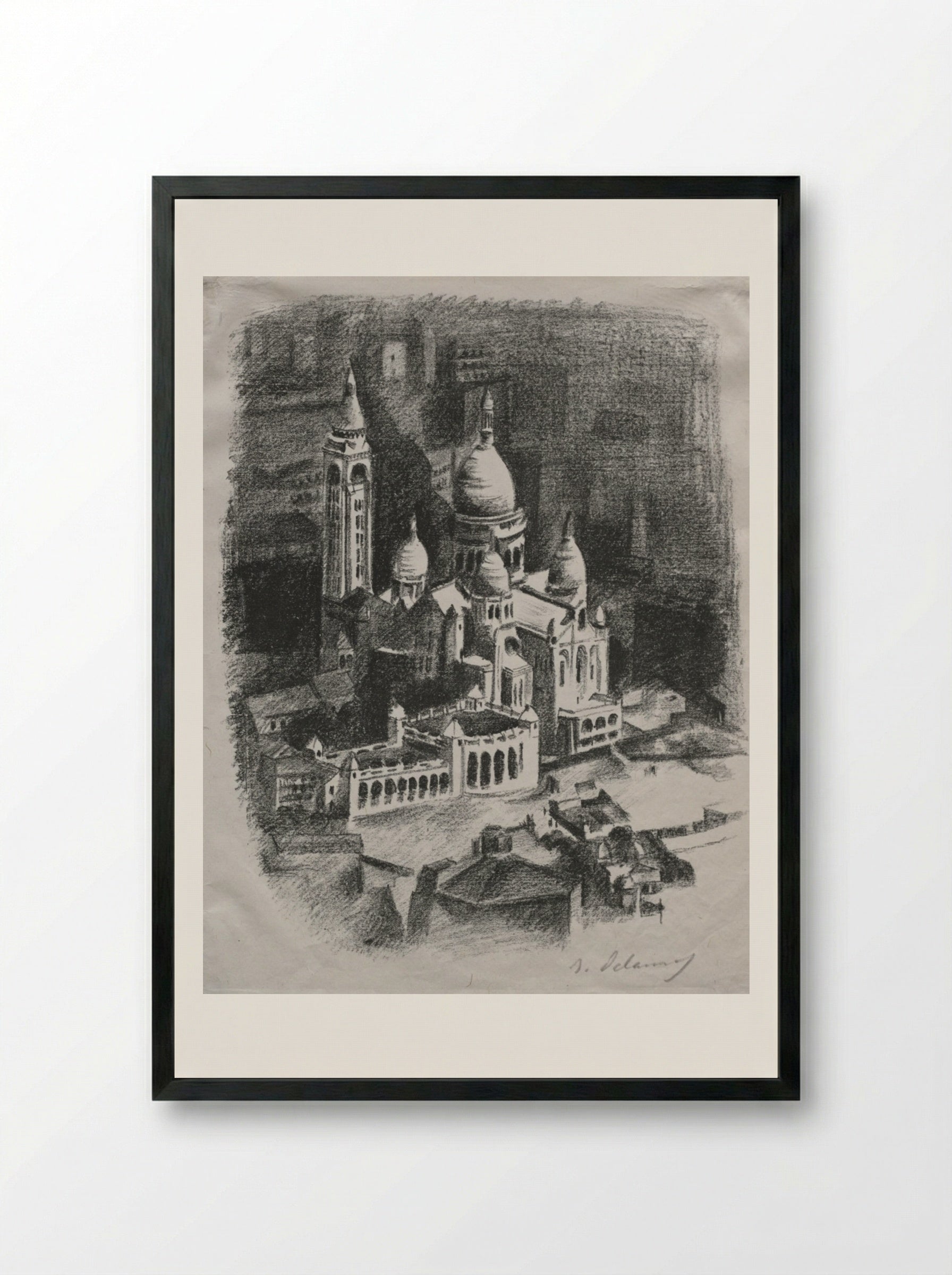 Allo Paris: Frontispiece - Robert Delaunay - Framed Print Black