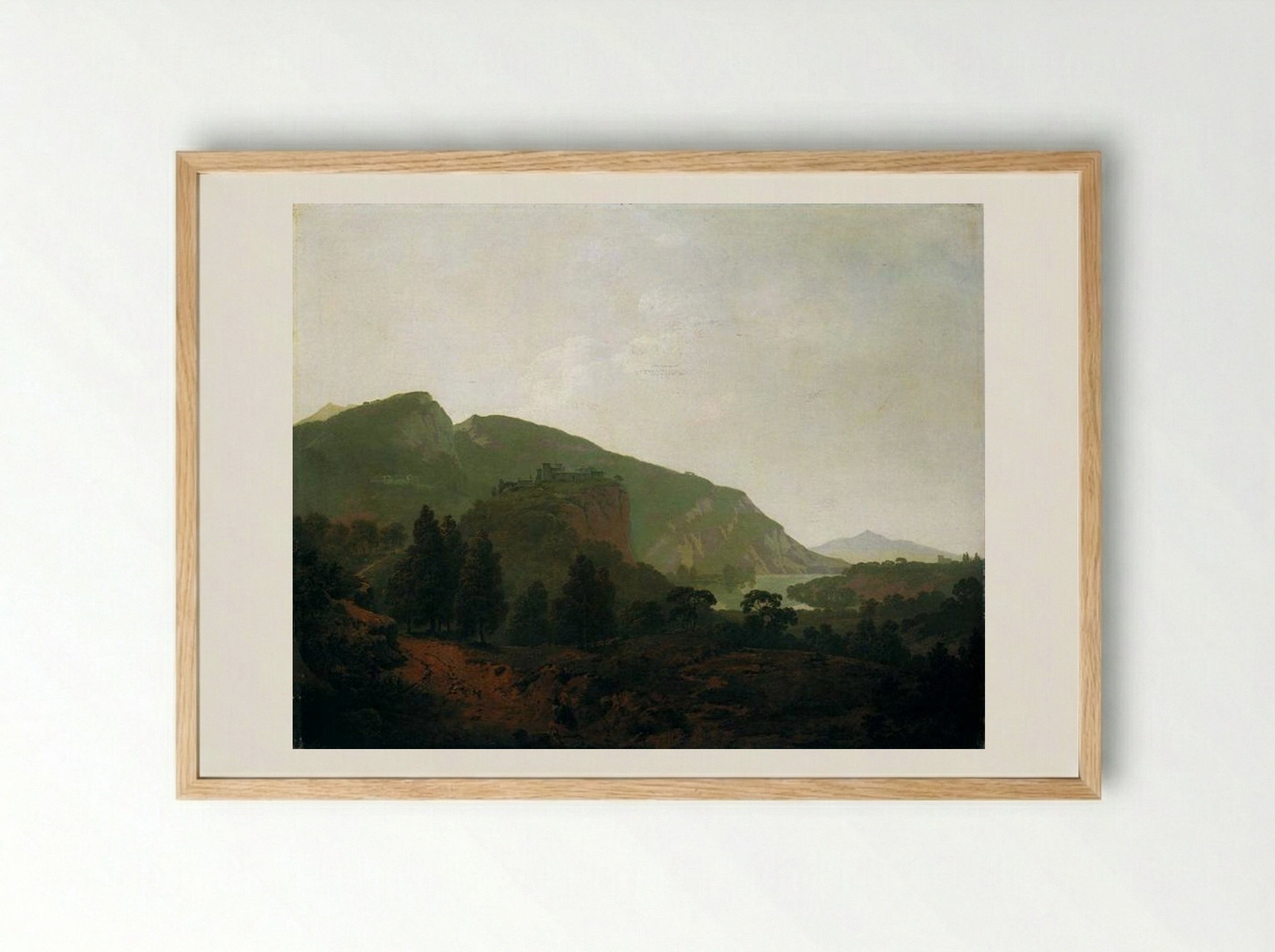 Italian Landscape - Joseph Wright of Derby - Framed Print Wood