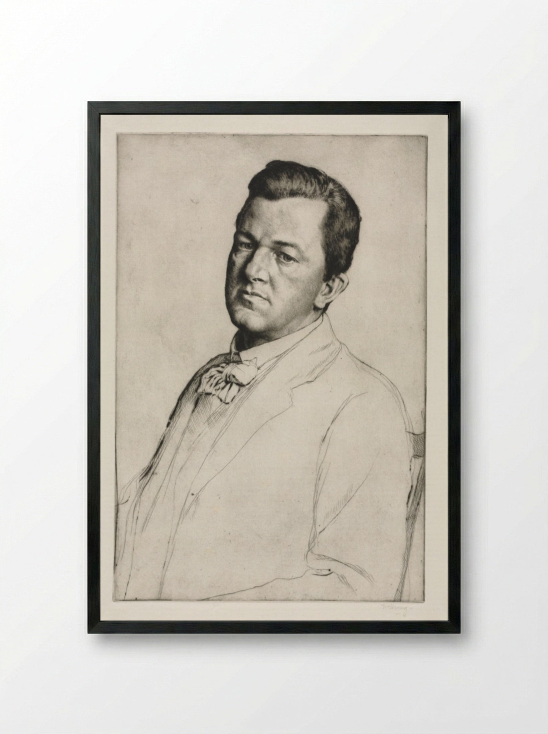 Sir Charles Holroyd - William Strang - Framed Print Black