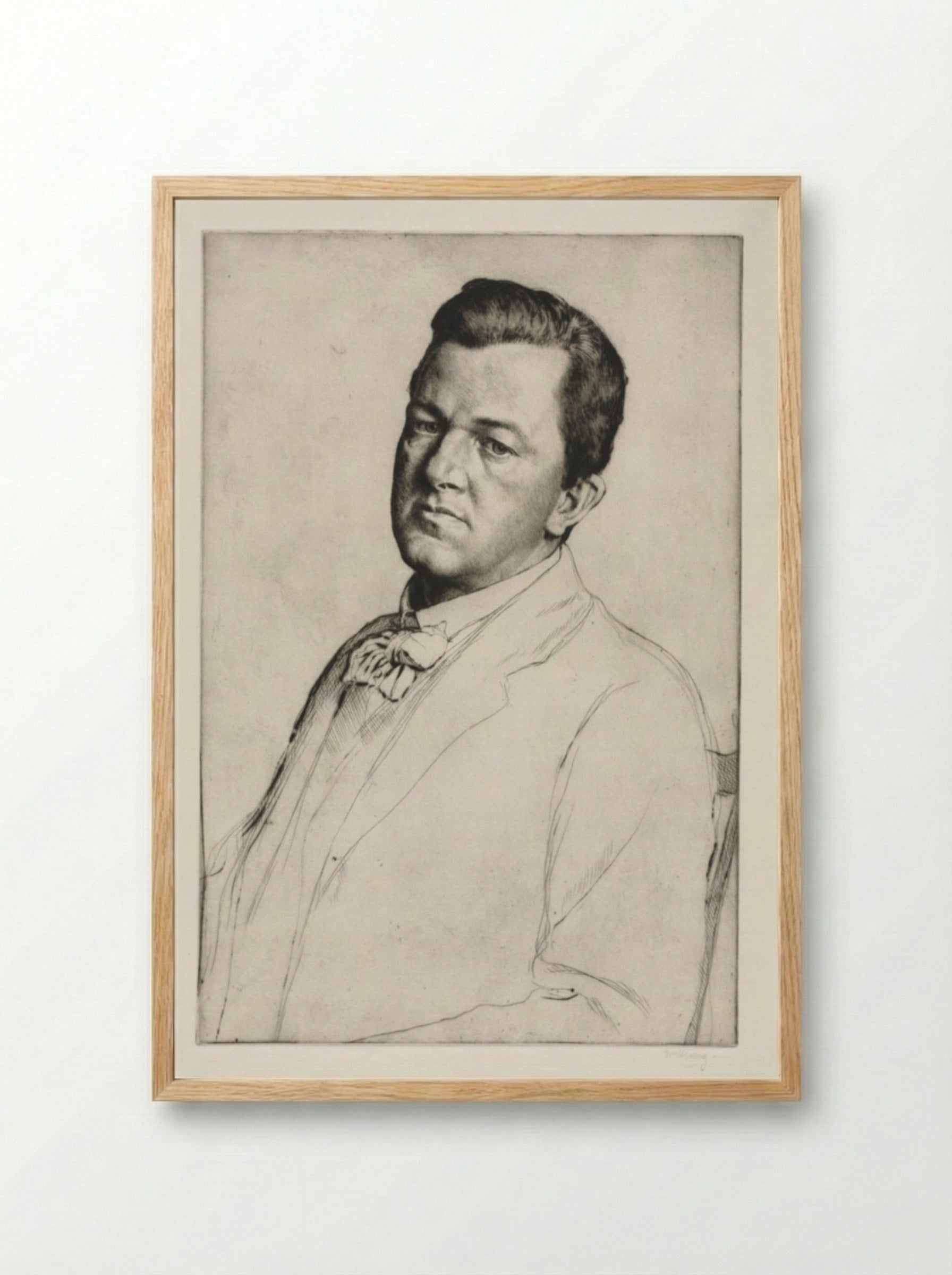 Sir Charles Holroyd - William Strang - Framed Print Wood