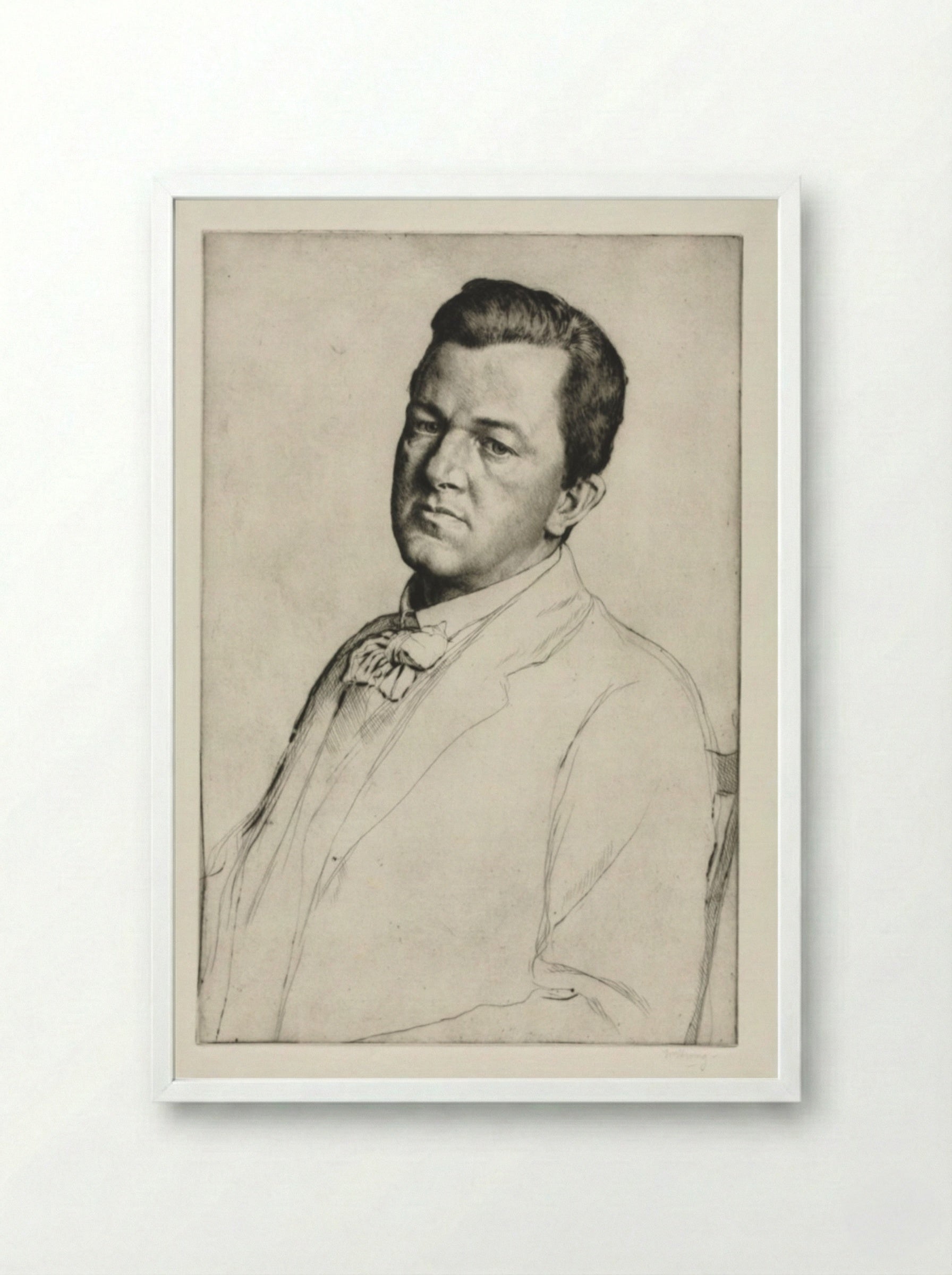 Sir Charles Holroyd - William Strang - Framed Print White