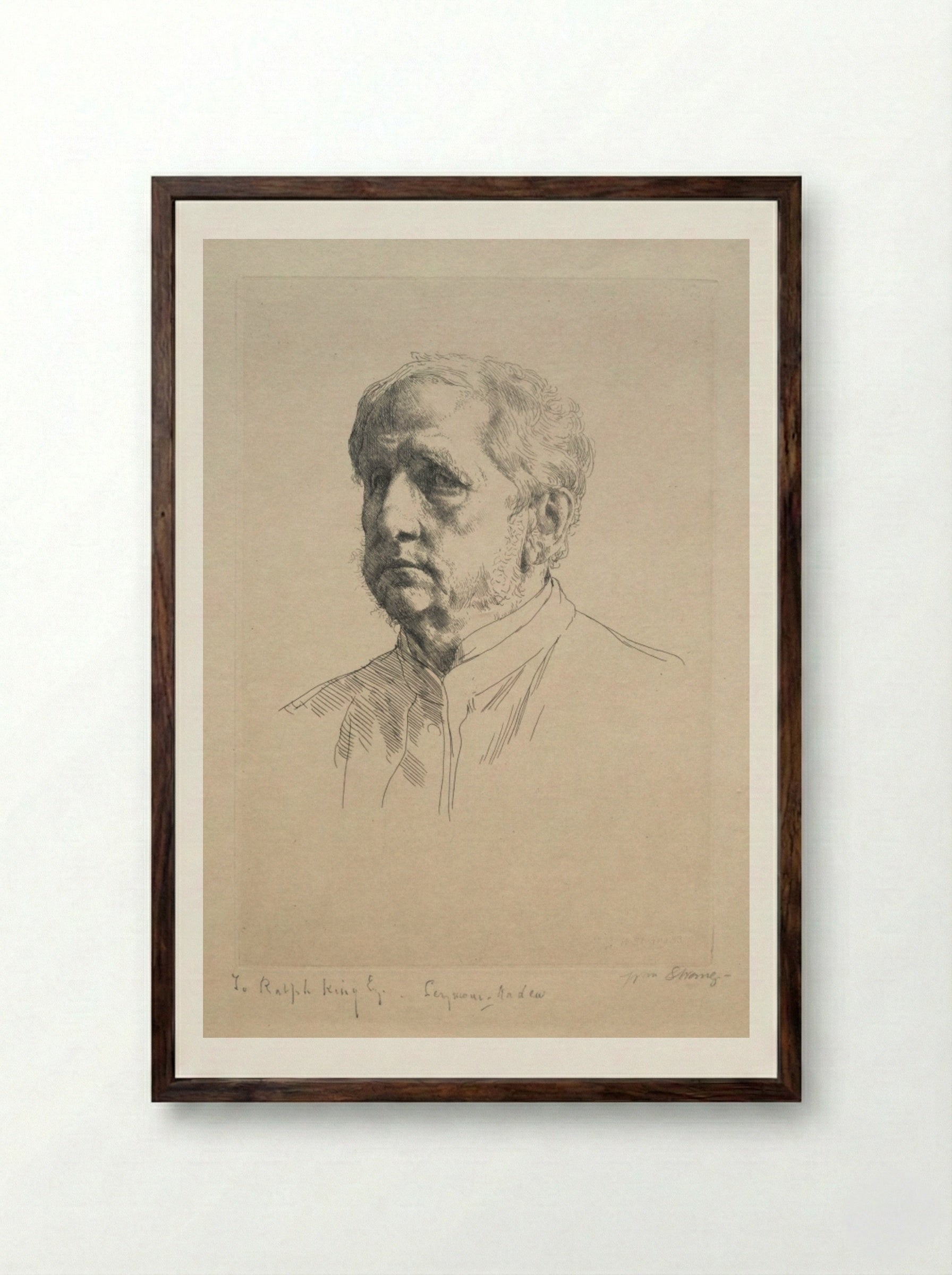 Sir Francis Seymour Haden - William Strang - Framed Print Dark Wood