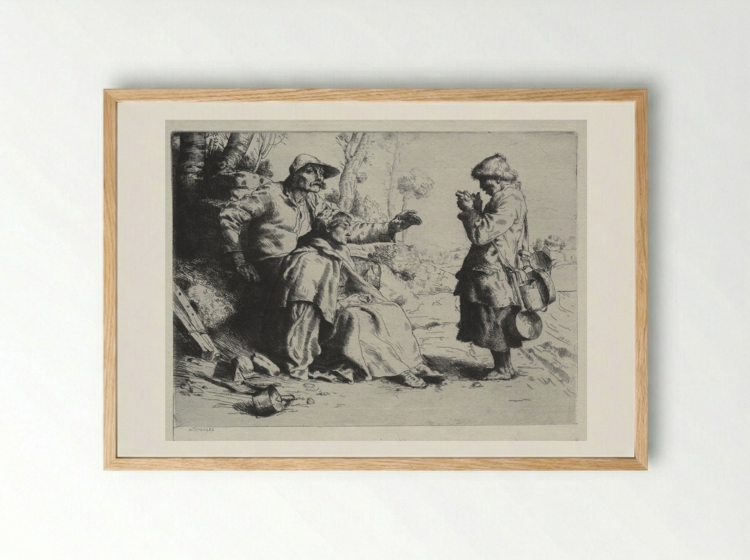 Tinkers - William Strang - Framed Print Wood