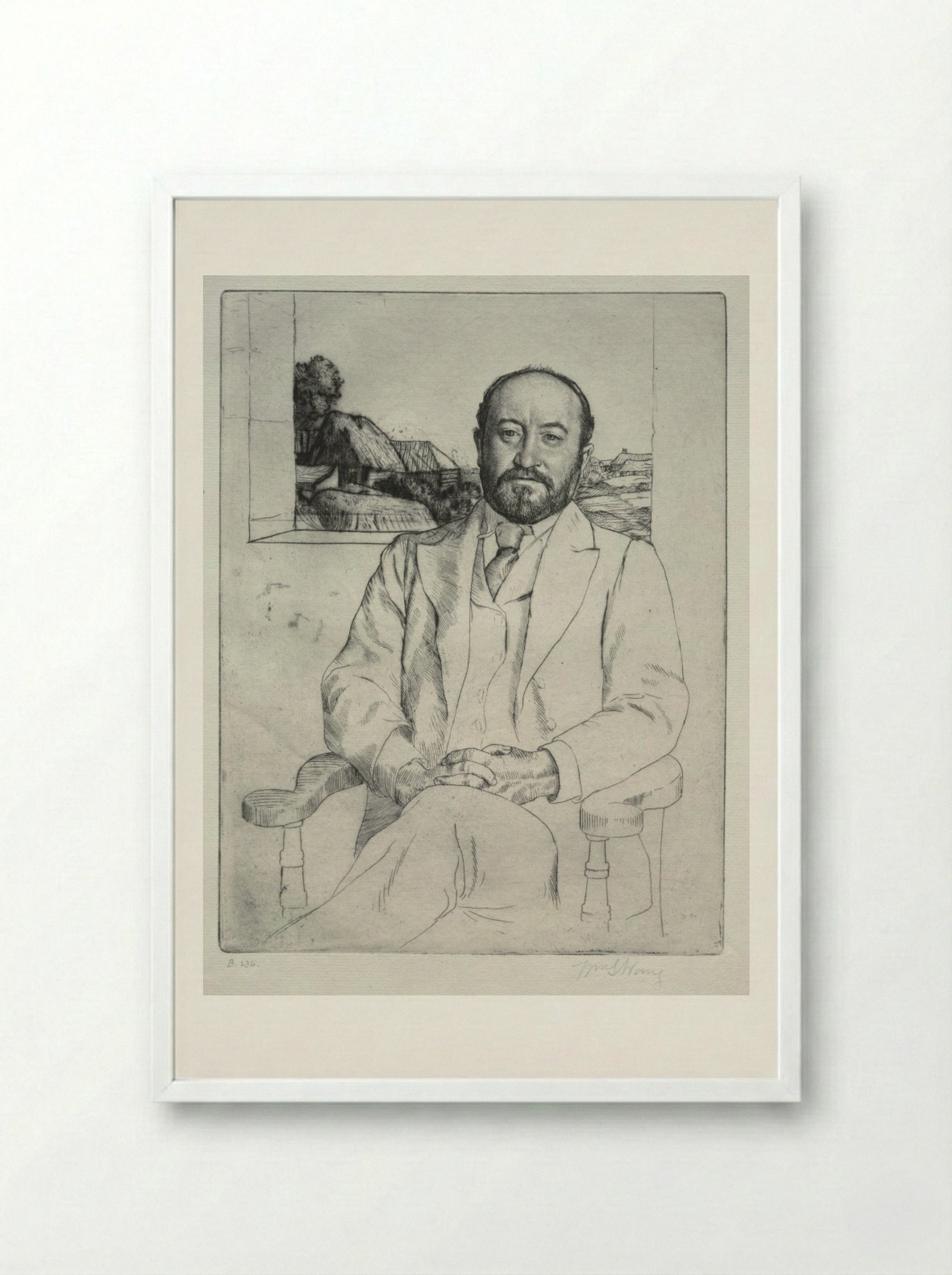 C. J. Knowles - William Strang - Framed Print White