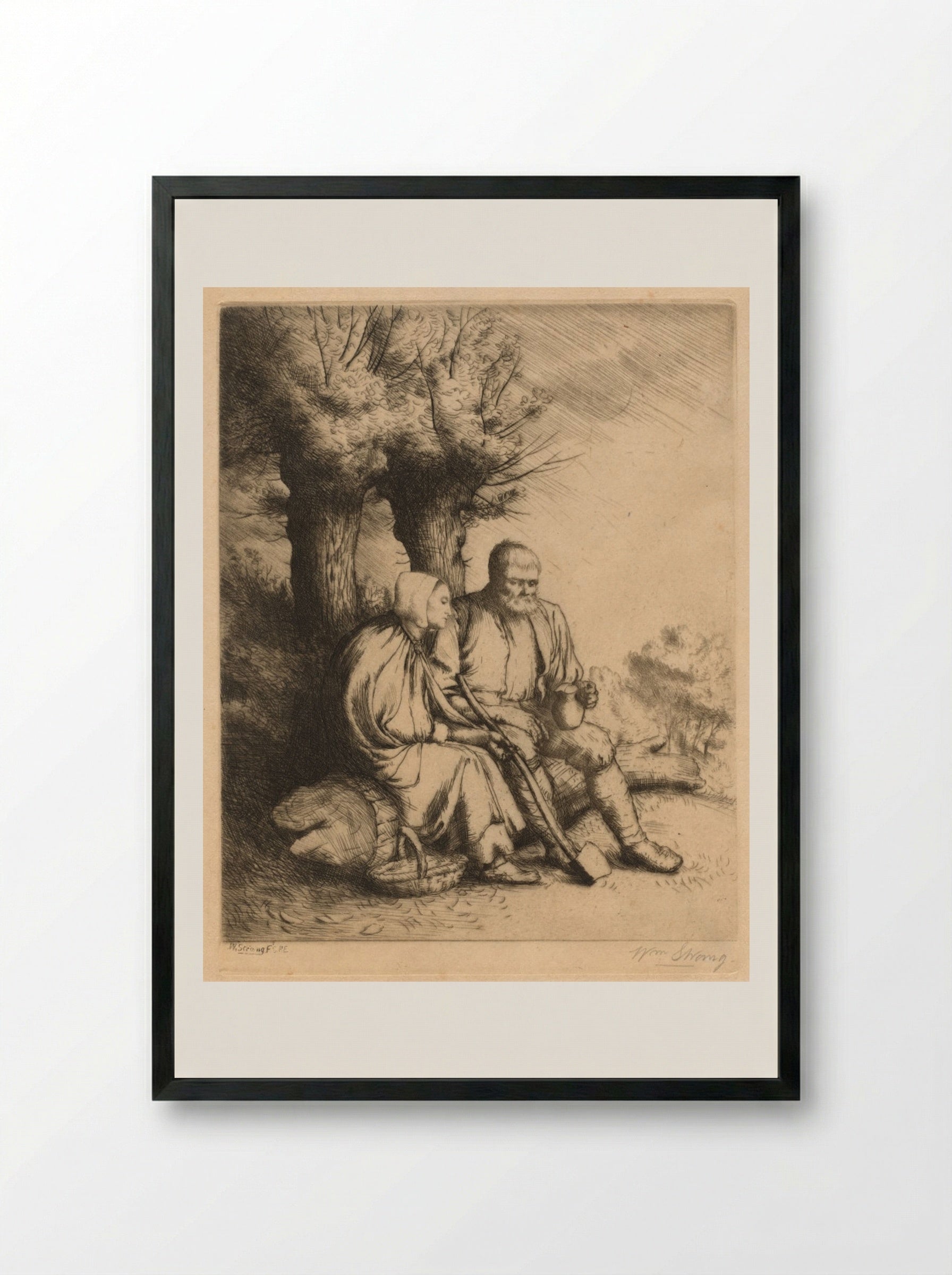The Woodman - William Strang - Framed Print Black