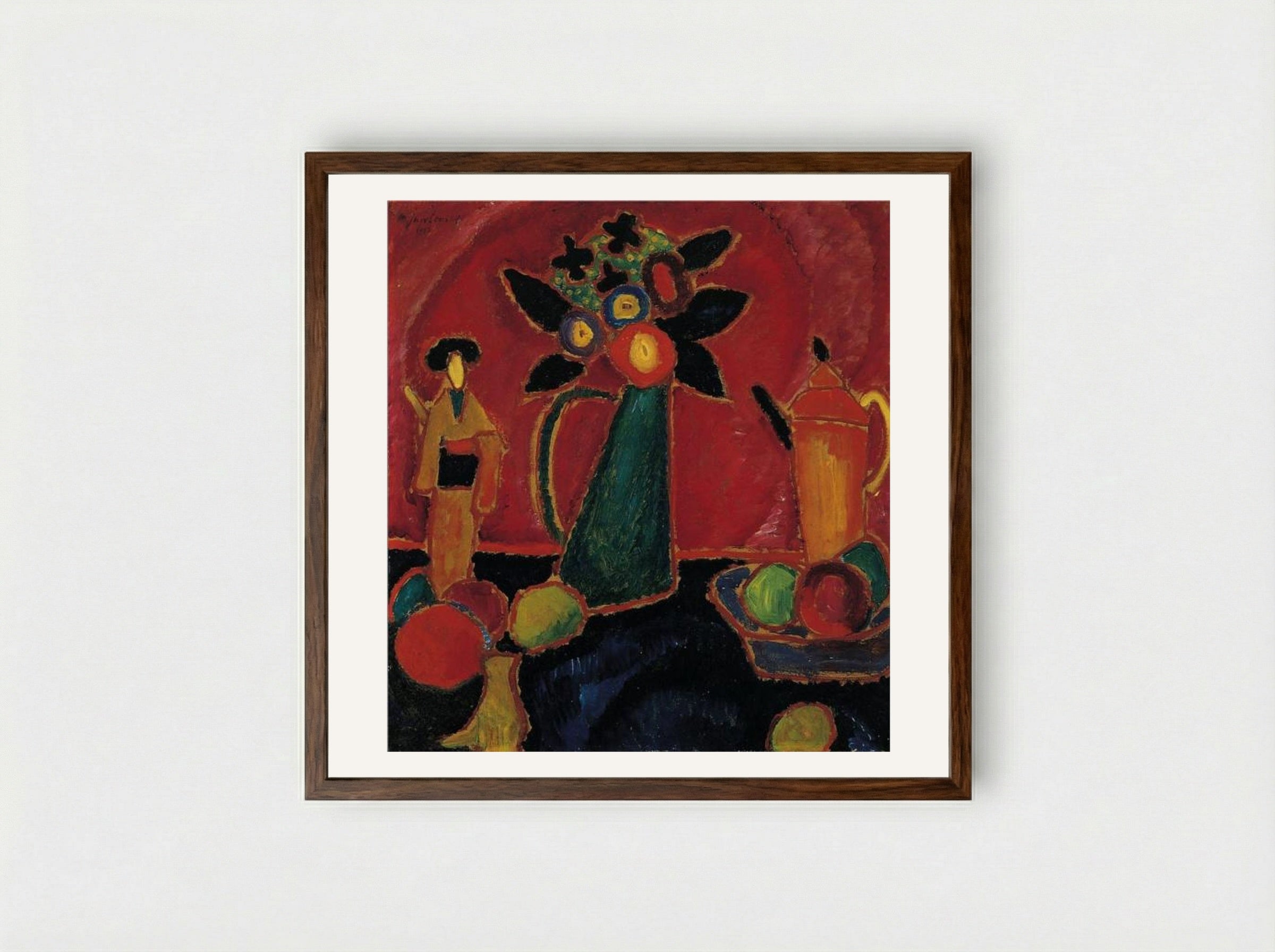Japanese Flower - Alexej von Jawlensky - Framed Print Dark Wood
