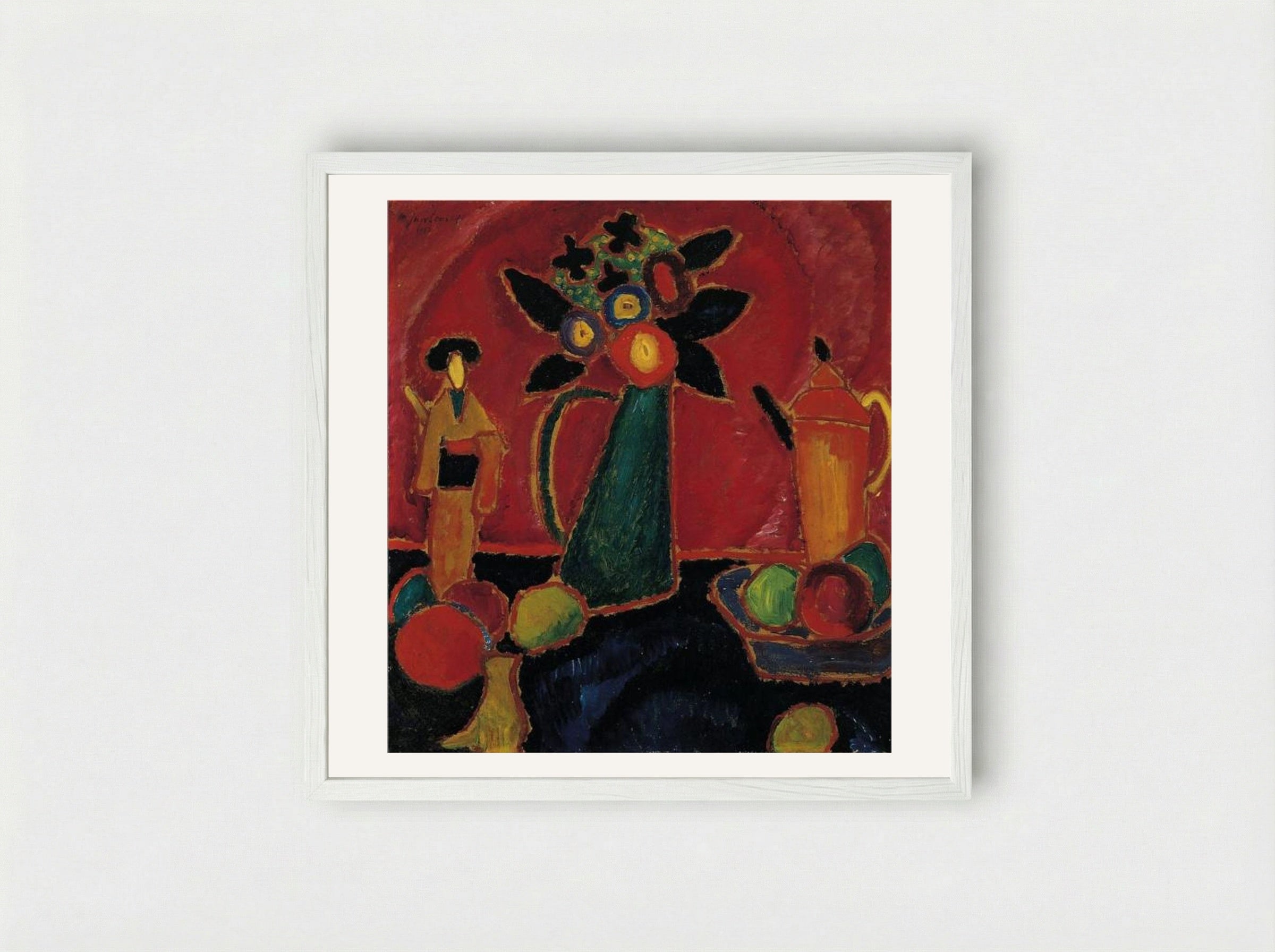 Japanese Flower - Alexej von Jawlensky - Framed Print White