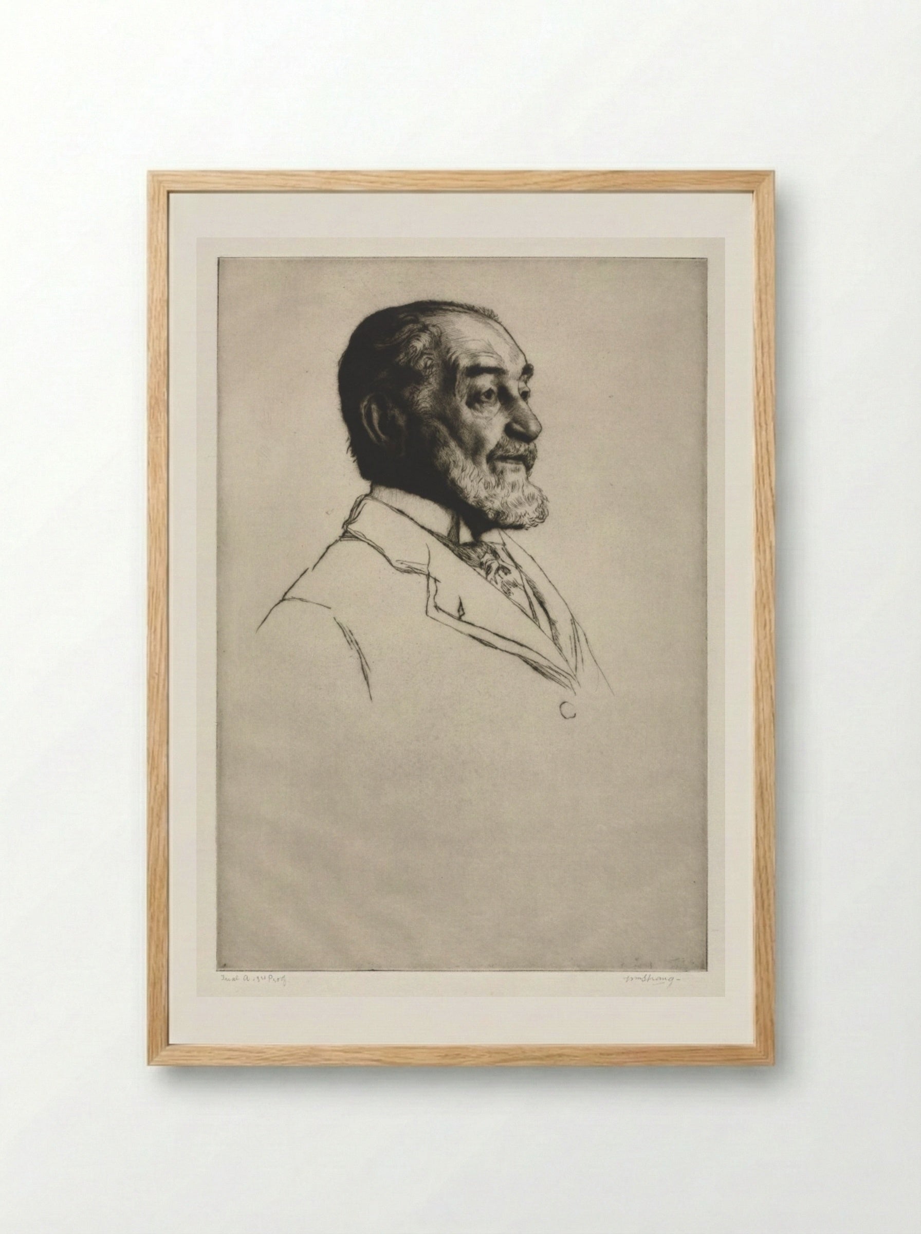 Frederick Harrison - William Strang - Framed Print Wood