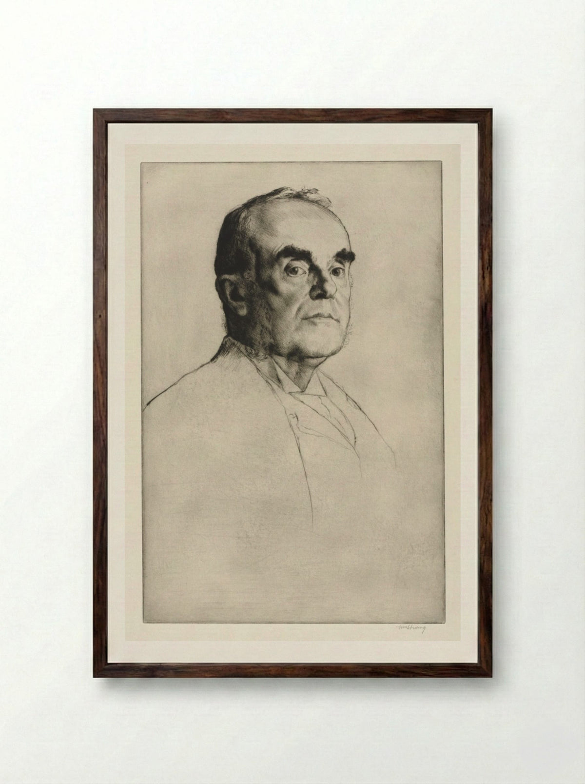 James E. Christie - William Strang - Framed Print Dark Wood
