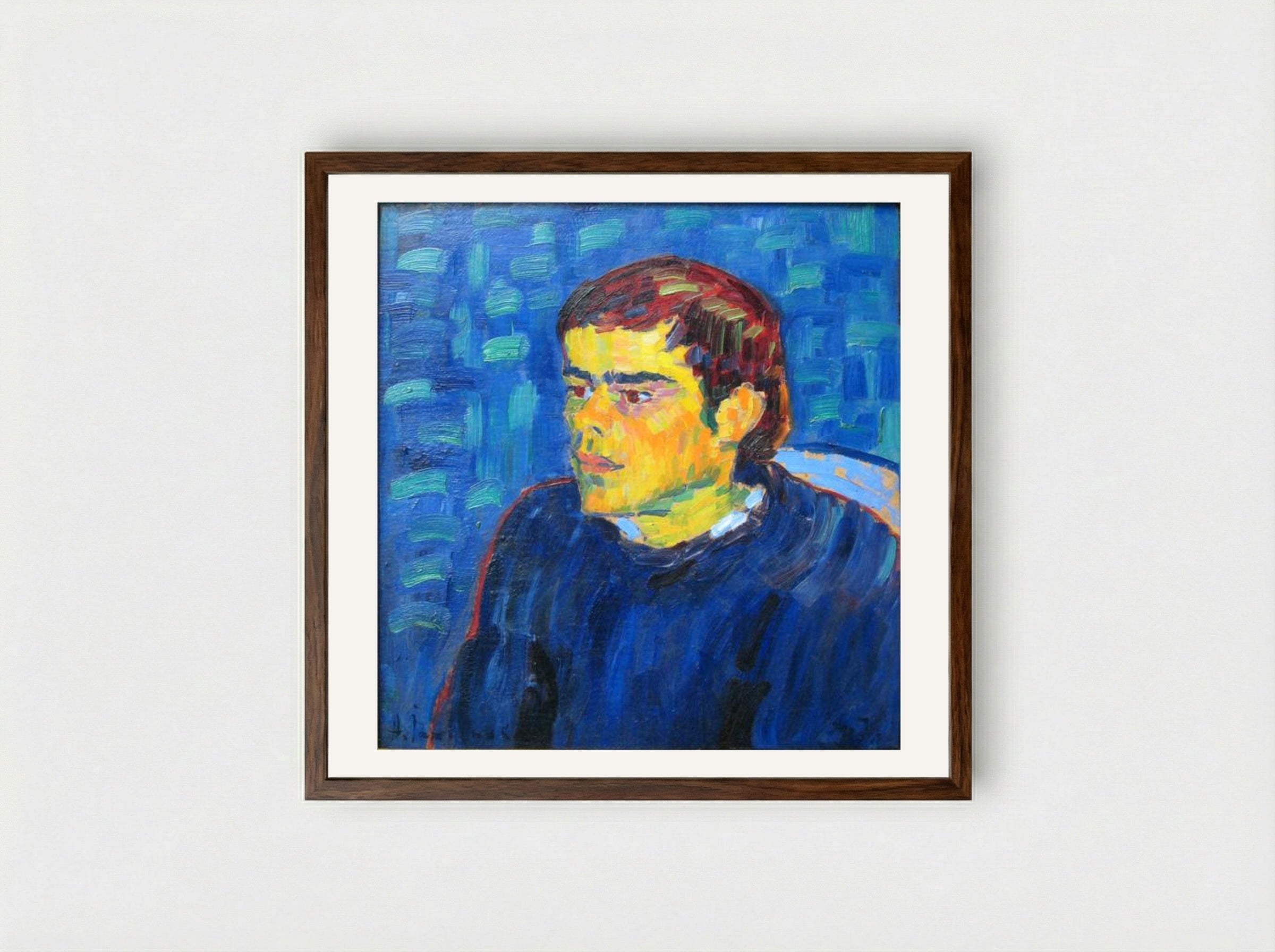 The Hunchback - Alexej von Jawlensky - Framed Print Dark Wood