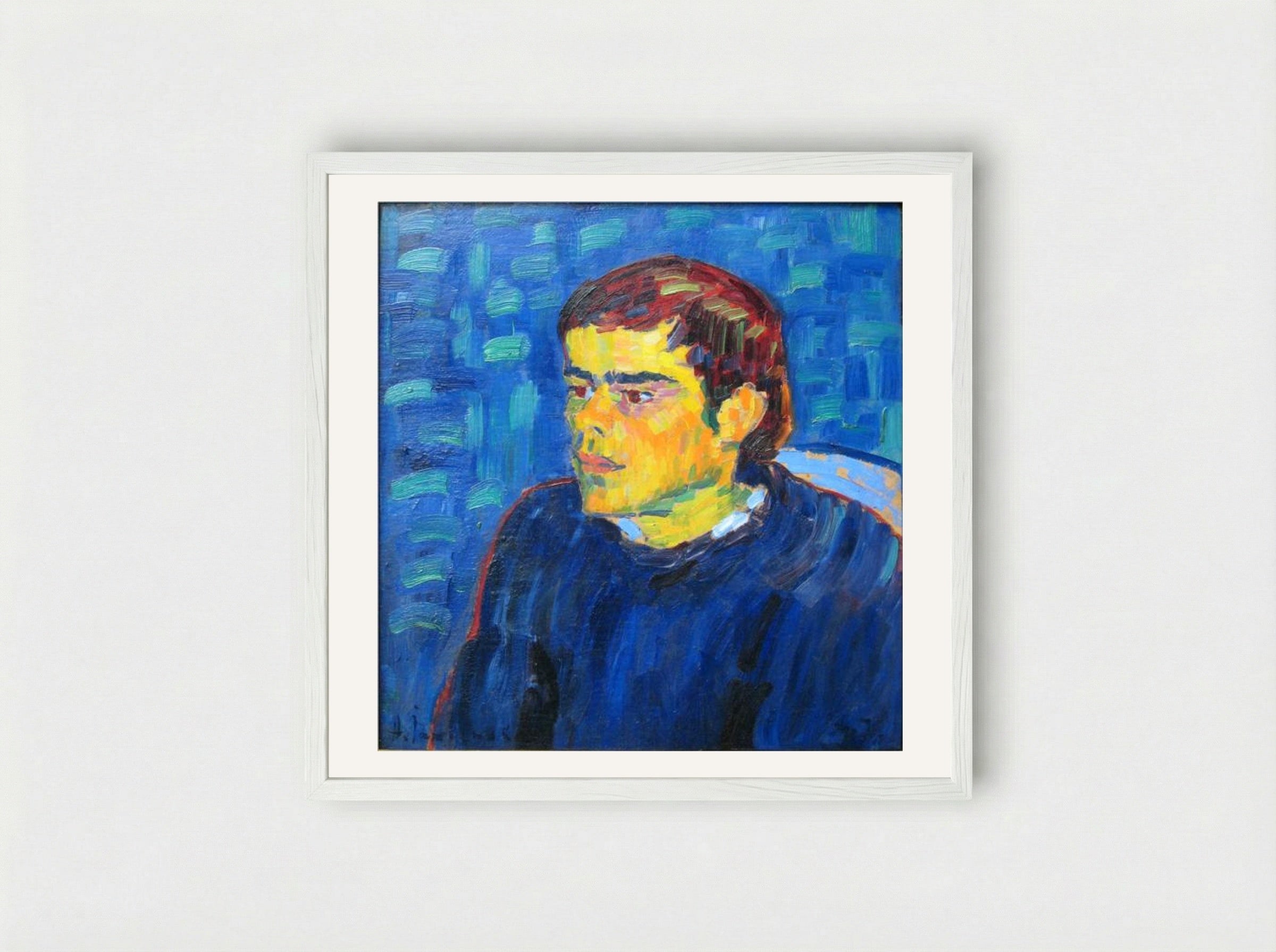 The Hunchback - Alexej von Jawlensky - Framed Print White