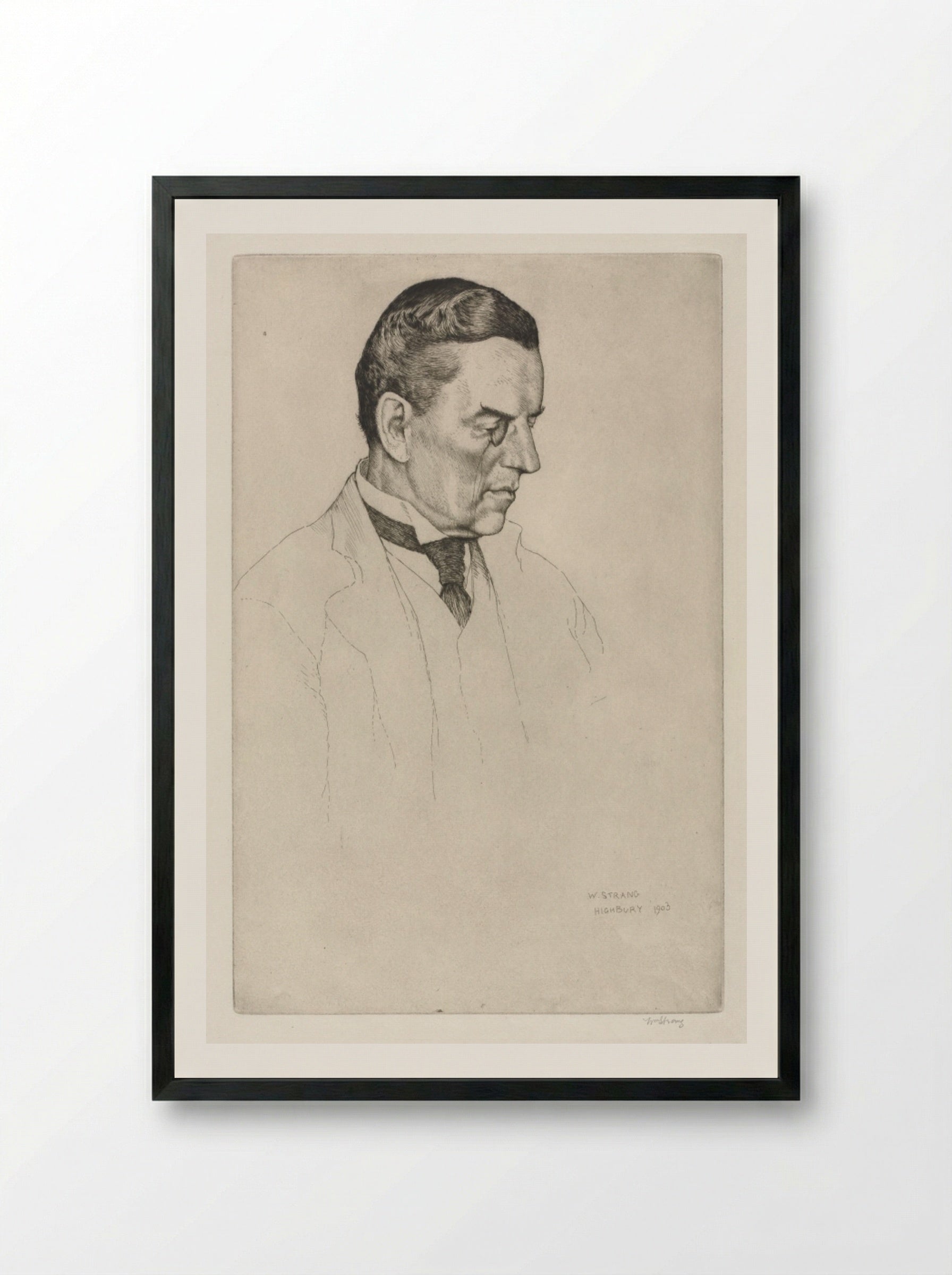 The Right Honorable Joseph Austen Chamberlain - William Strang - Framed Print Black