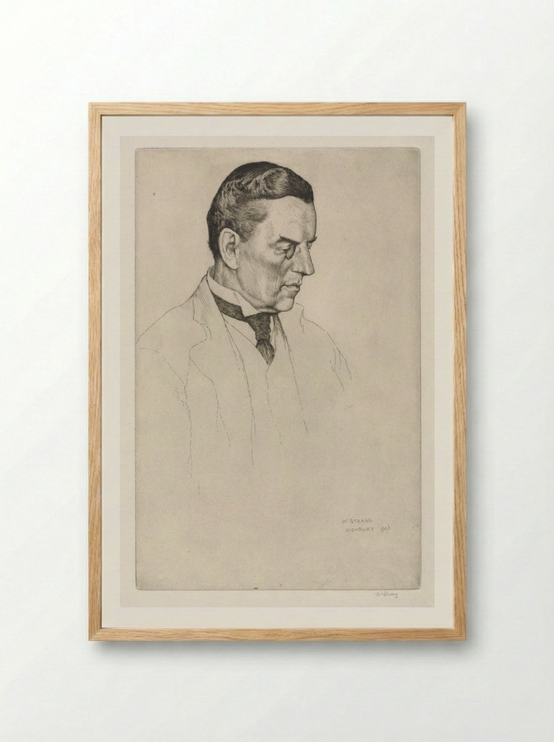 The Right Honorable Joseph Austen Chamberlain - William Strang - Framed Print Wood