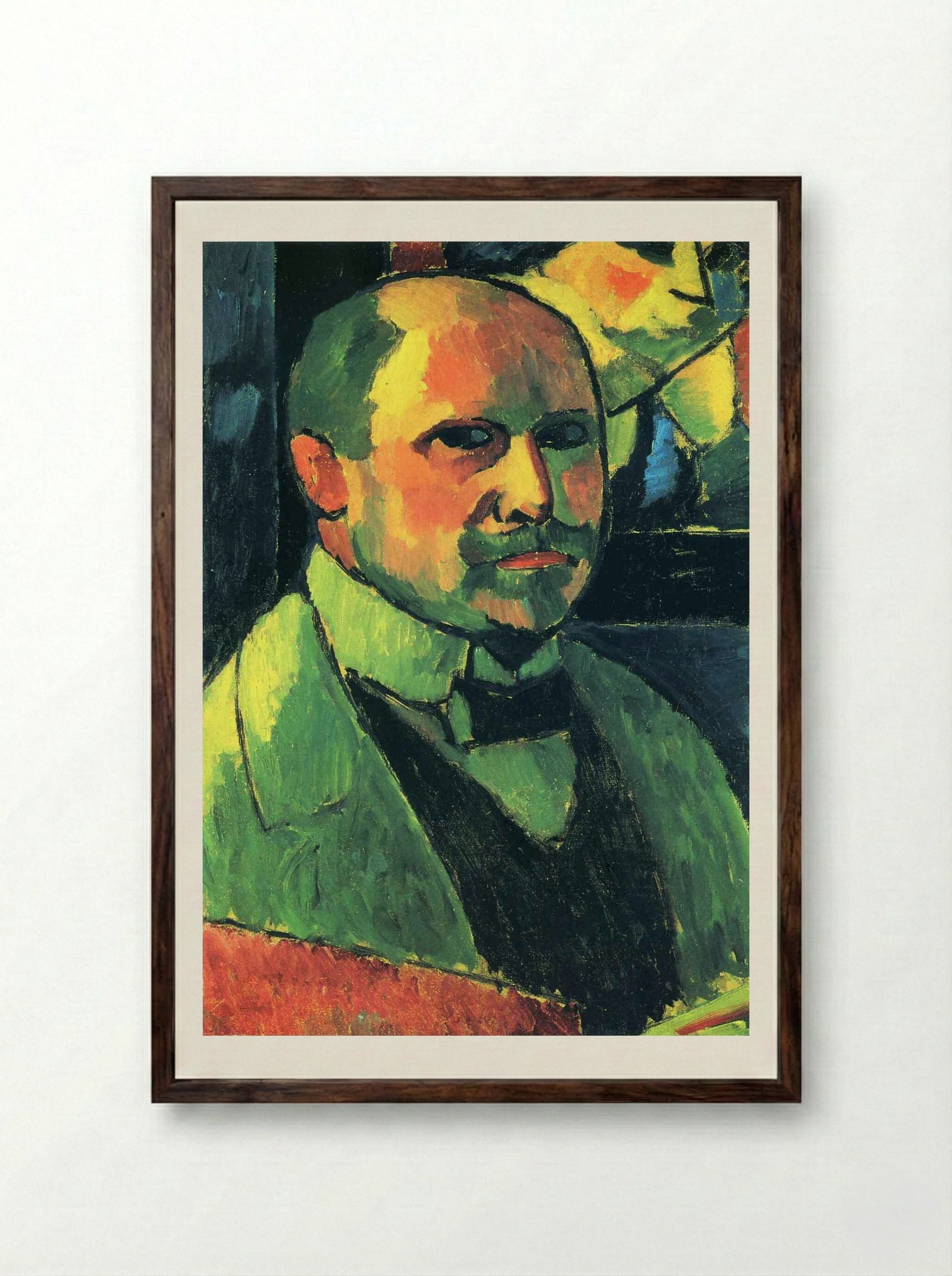 Self-portrait - Alexej von Jawlensky - Framed Print Dark Wood