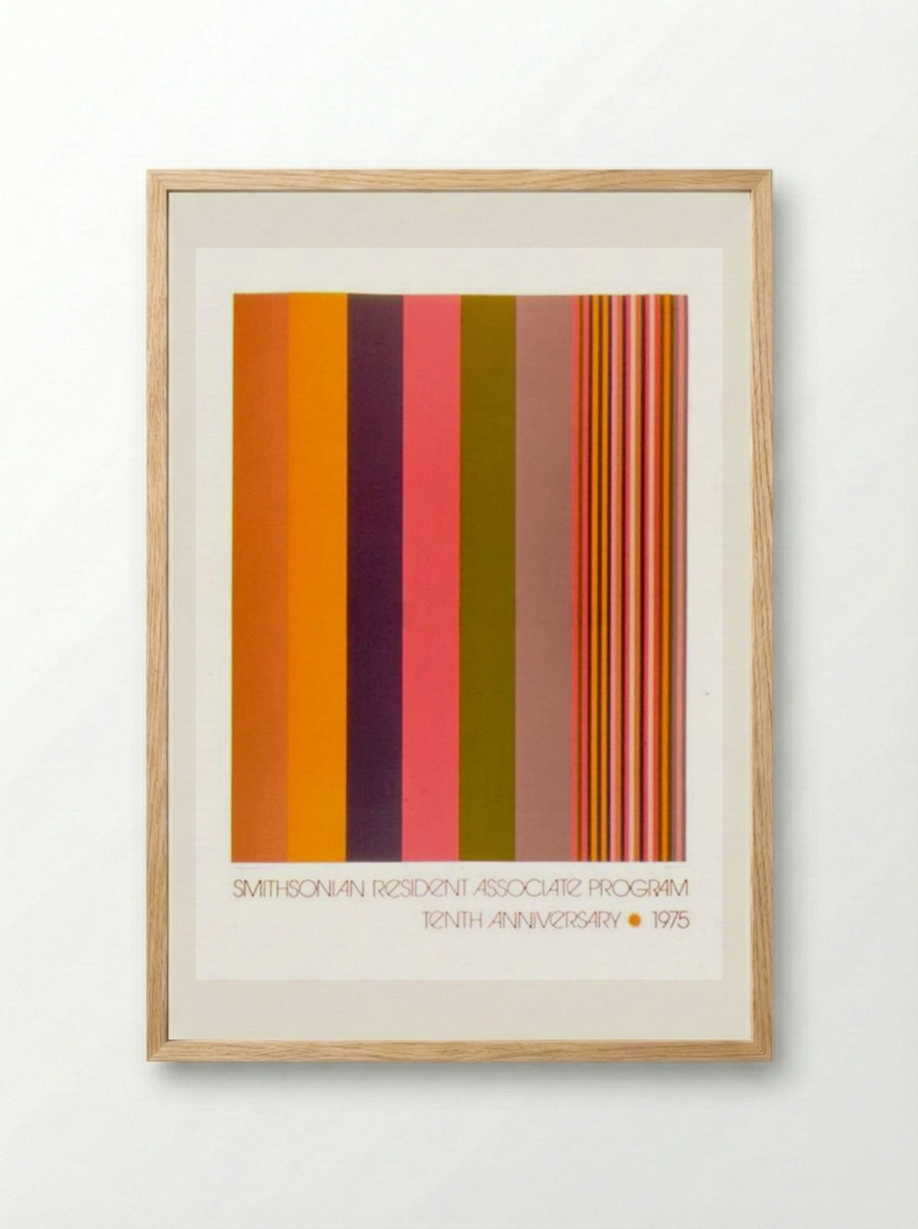 Smithsonian Resident Associate Program Tenth Anniversary Poster - Gene Davis - Framed Print Wood