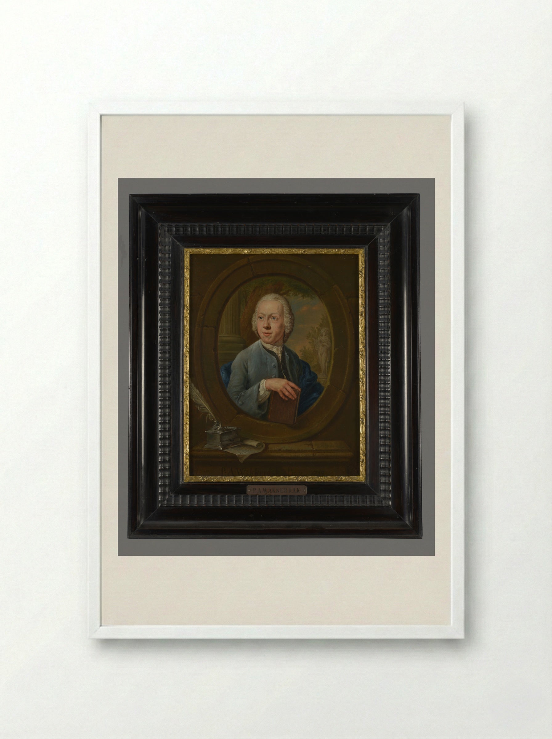 Portret van Willem Dubbelens - Pieter Anthony Wakkerdak - Framed Print White